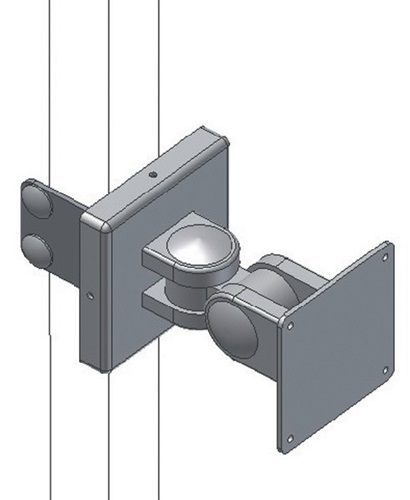 Monitor-Halter mir Klemmstück für Holmbefestigung f.Monitore n.VESA 75/100