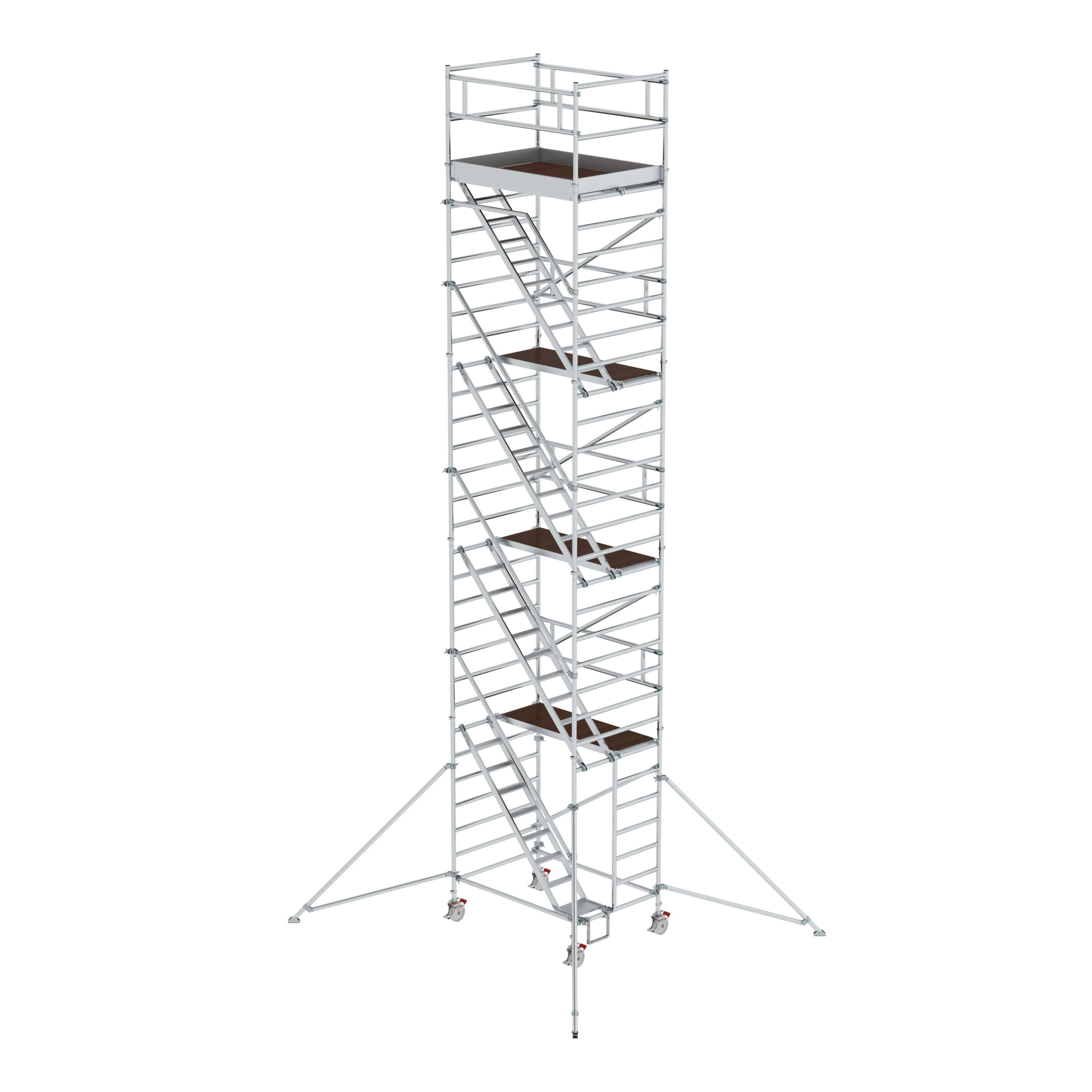 MUNK Rollgerüst 1,35 x 1,80 m mit Schrägaufstiegen & Ausleger  