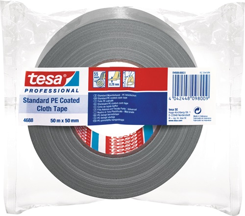 Gewebeband tesaband® Stand.4688 silber-matt L.50m B.50mm Rl.