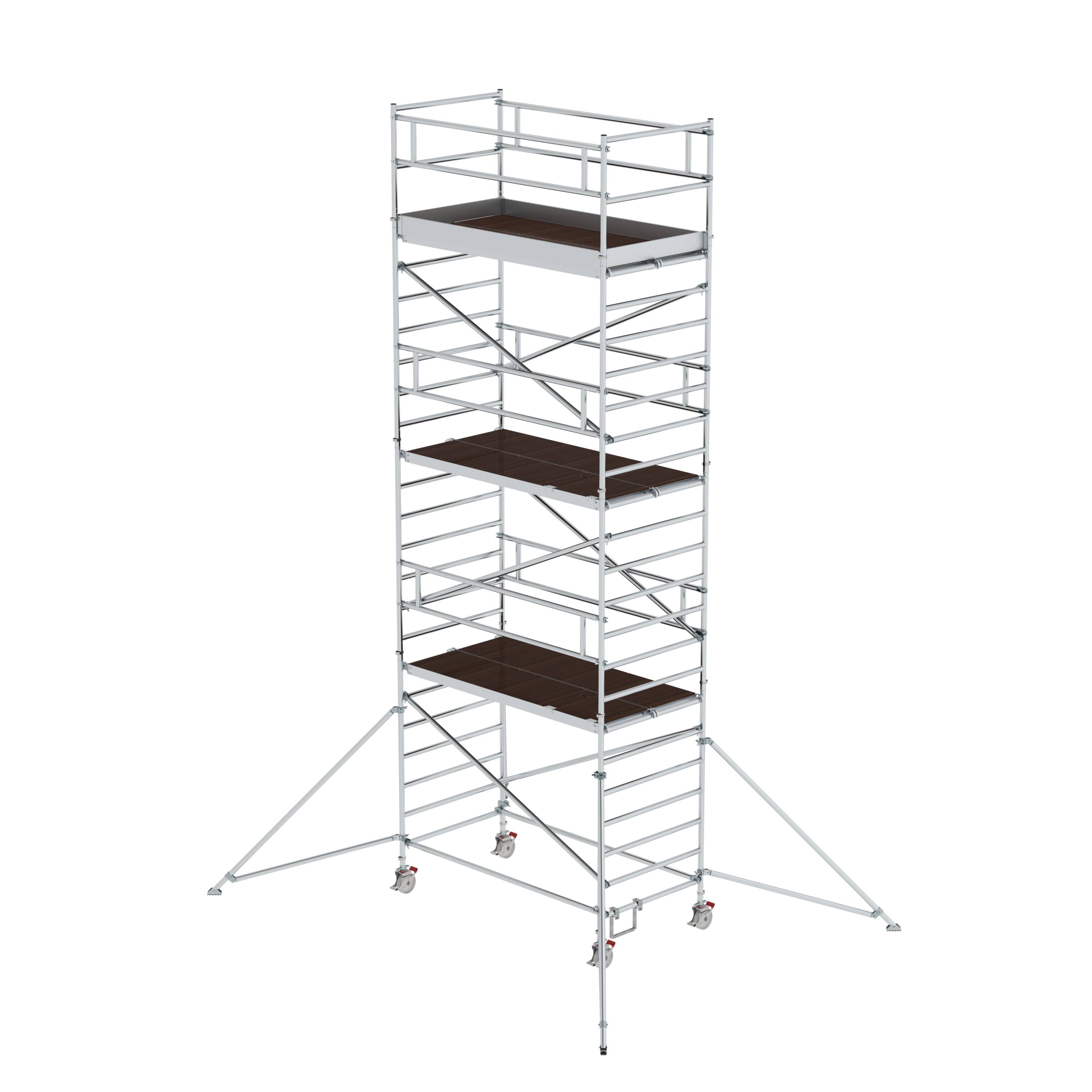 MUNK Rollgerüst 1,35 x 2,45 m mit Ausleger & Doppel-Plattform  