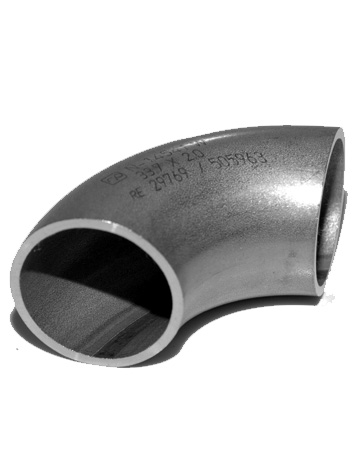 Rohrbogen Bauart 3D 90 Grad einnaht Edelstahl 1.4541  