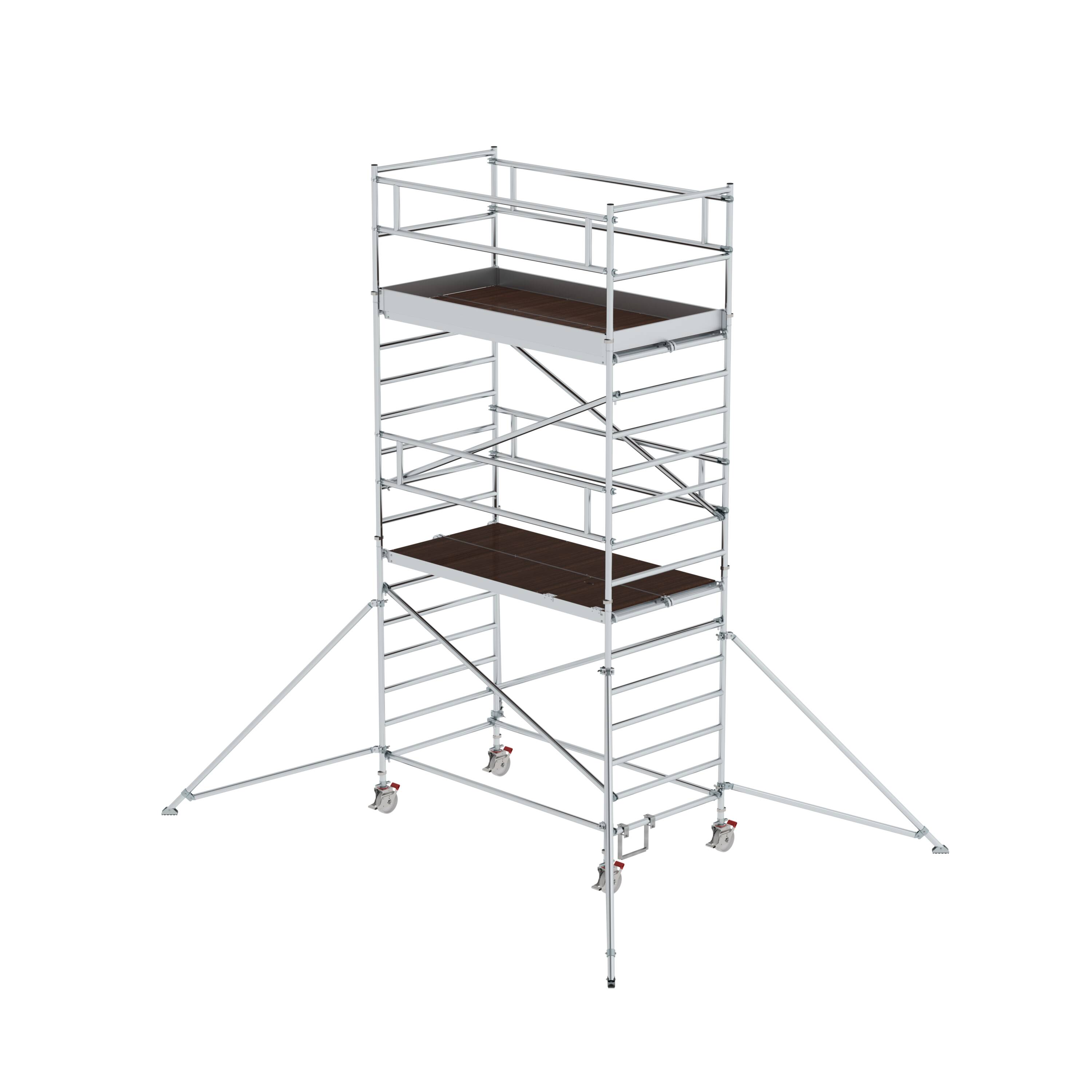 MUNK Rollgerüst 1,35 x 2,45 m mit Ausleger & Doppel-Plattform  