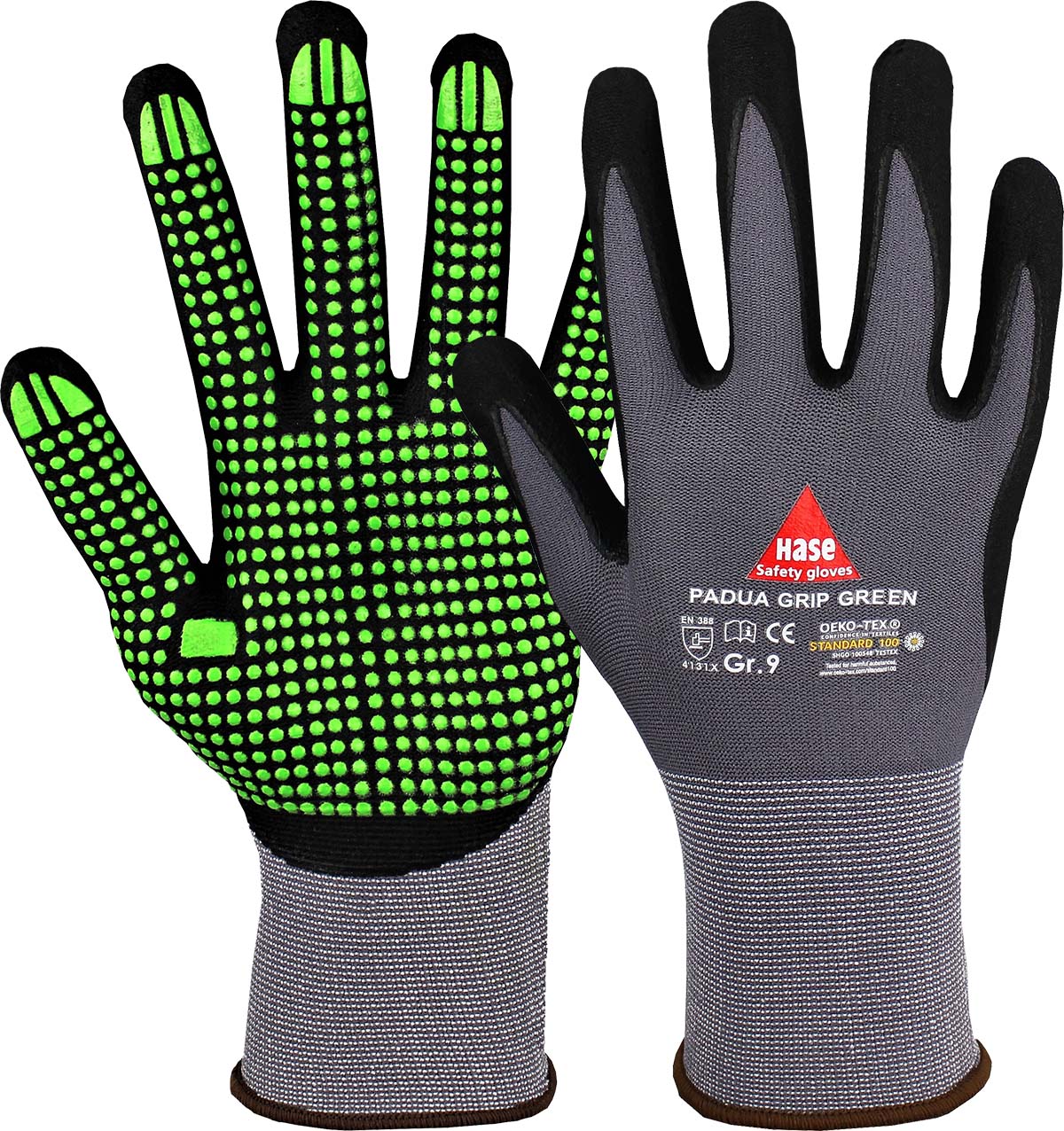 HASE Montagehandschuh "Padua Grip Green" Nr. 508150G, VPE: 10 PA