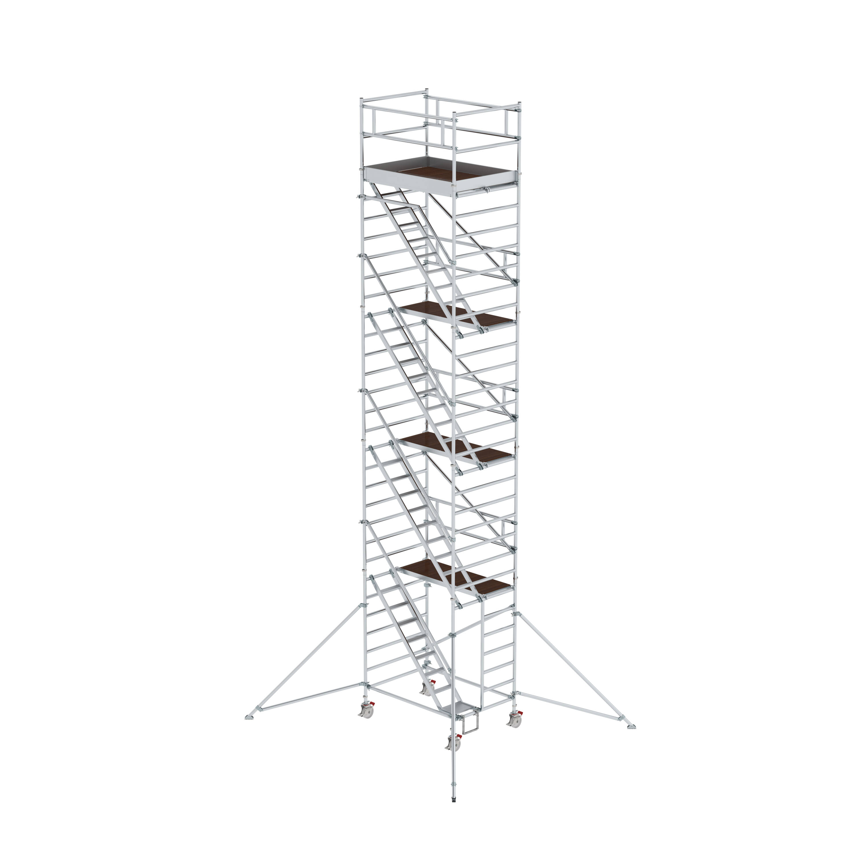 MUNK Rollgerüst 1,35 x 2,45 m mit Schrägaufstiegen & Ausleger  