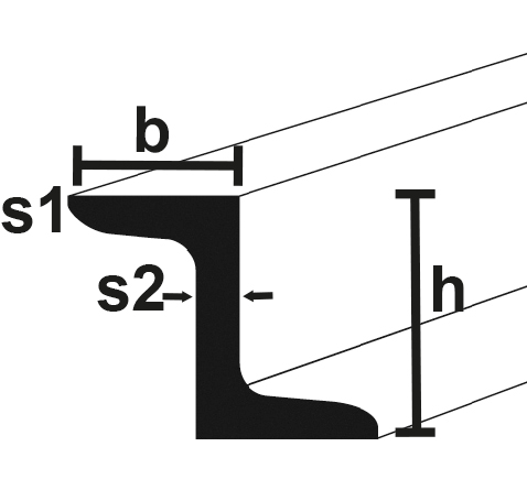 Z-Stahl S235JR rundkantig 100 x 55 x 55 x 8.0 x 6.5 mm