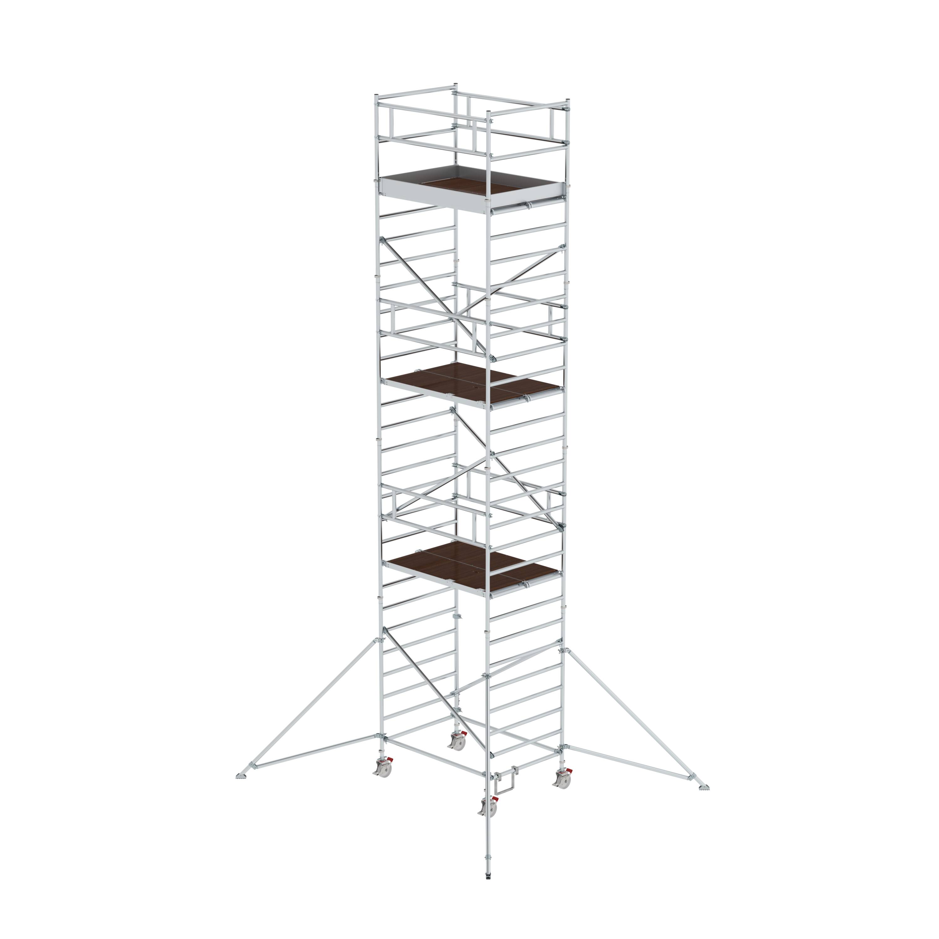 MUNK Rollgerüst 1,35 x 1,80 m mit Ausleger & Doppel-Plattform  