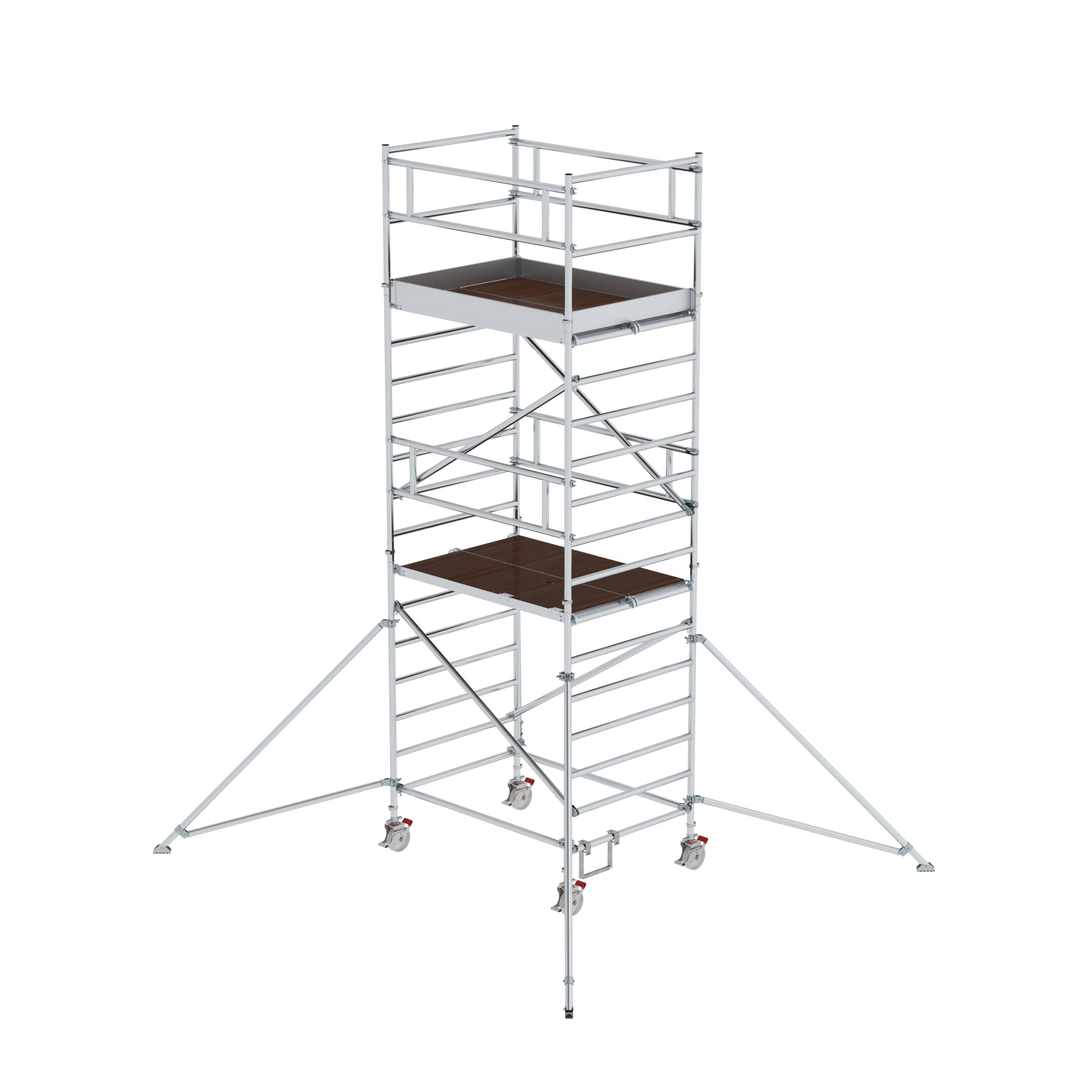 MUNK Rollgerüst 1,35 x 1,80 m mit Ausleger & Doppel-Plattform  