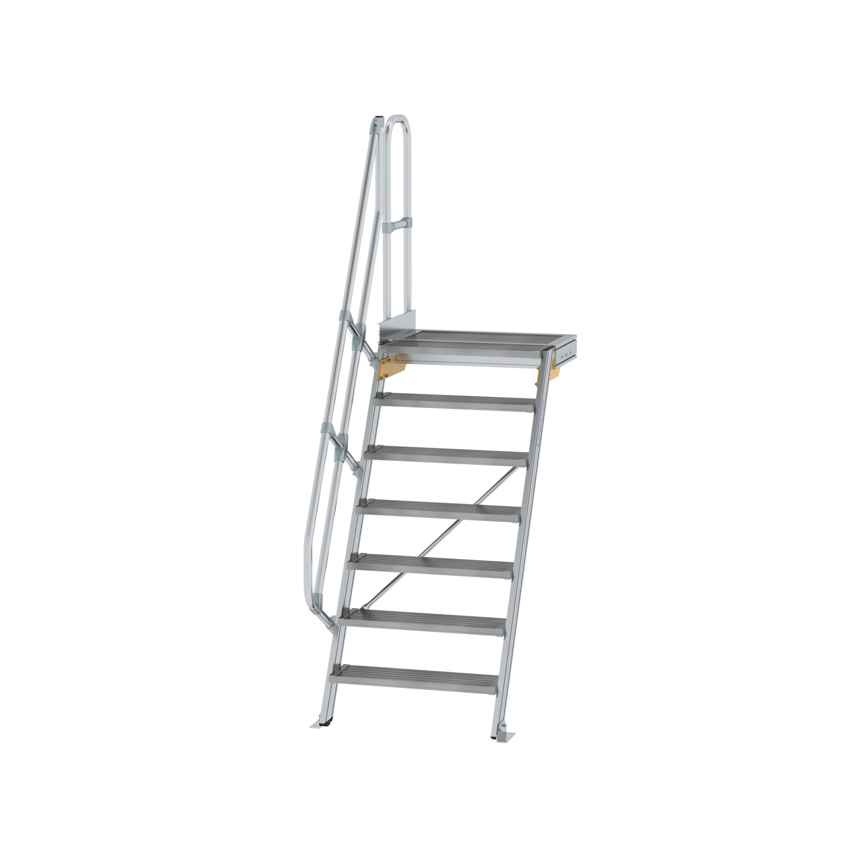 MUNK Treppe mit Plattform 60° Stufenbreite 800 mm  