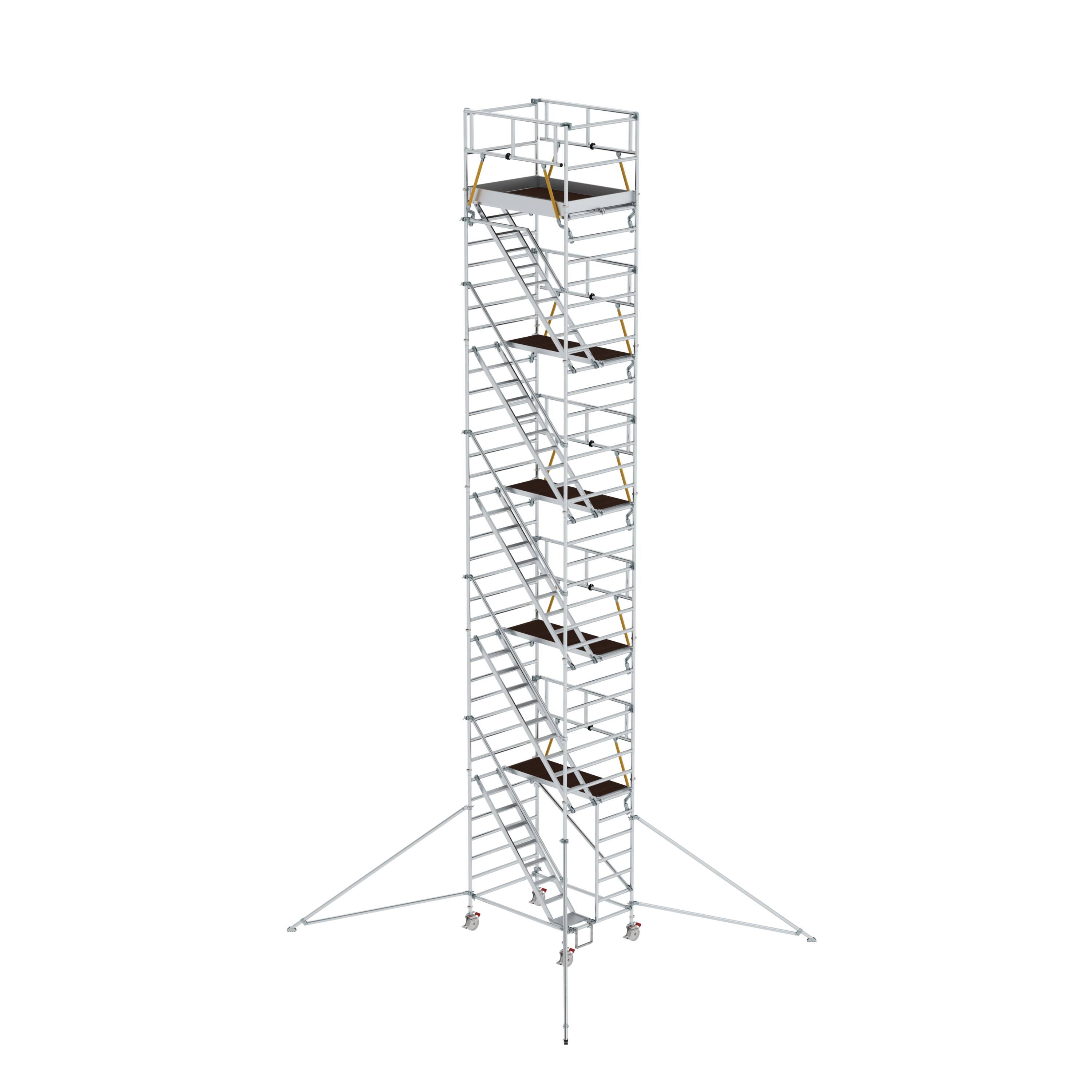 MUNK Rollgerüst SG 1,35 x 1,80 m mit Schrägaufstiegen & Ausleger  