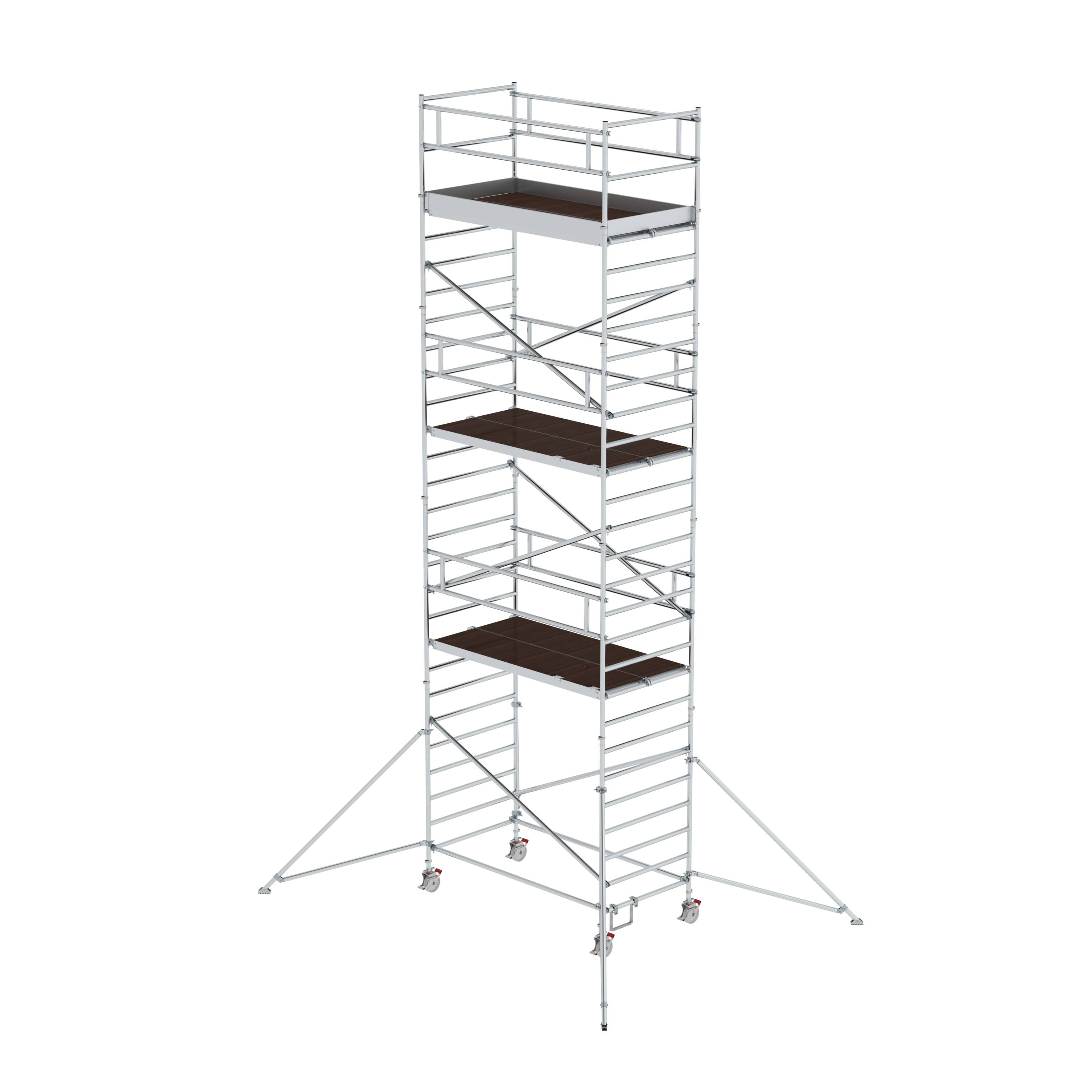 MUNK Rollgerüst 1,35 x 2,45 m mit Ausleger & Doppel-Plattform  