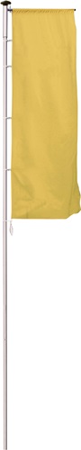 Fahnenmast H10 m x D100mm Hart-Alu.elox. m.Drehausleger Hissvorrichtung innenl.