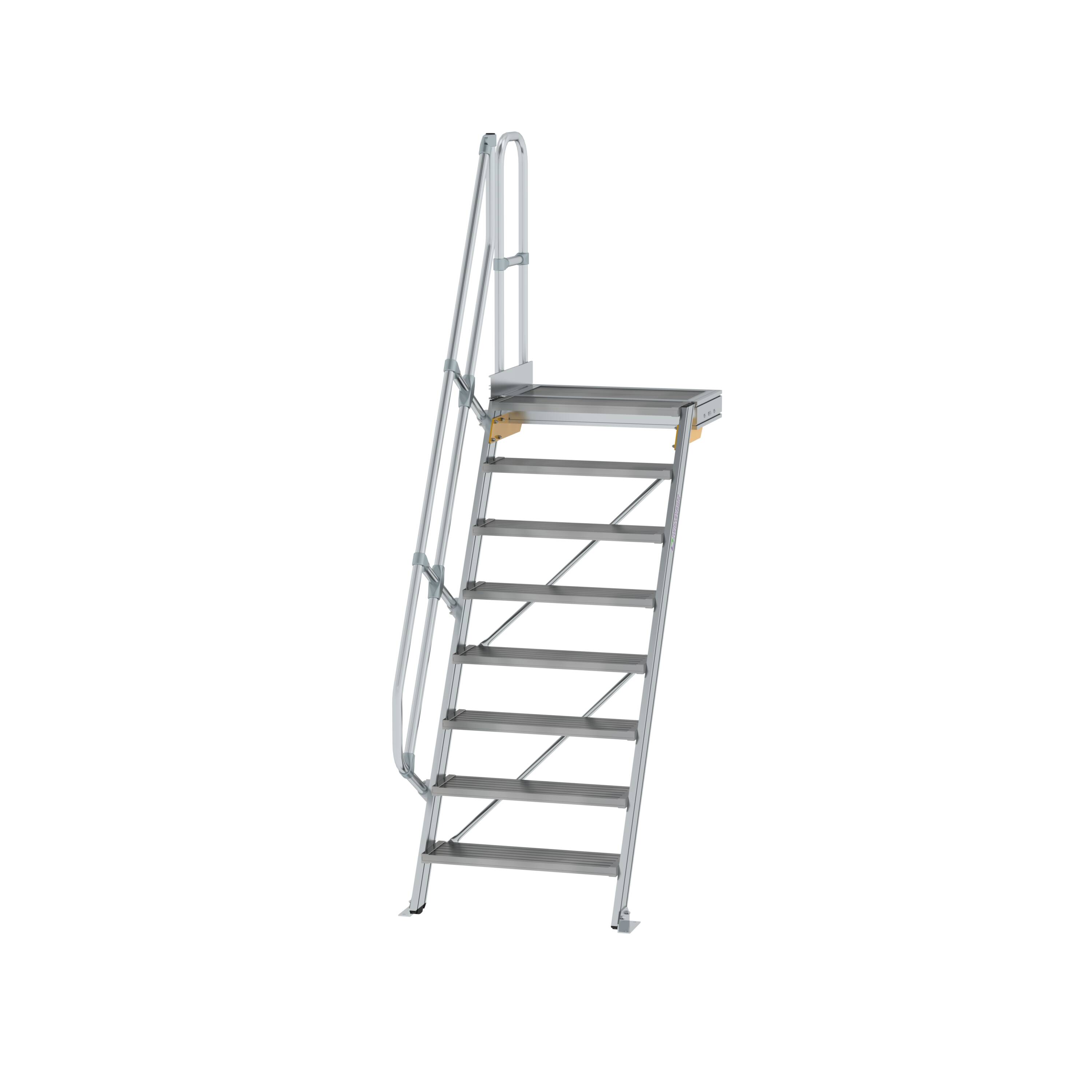 MUNK Treppe mit Plattform 60° Stufenbreite 800 mm  