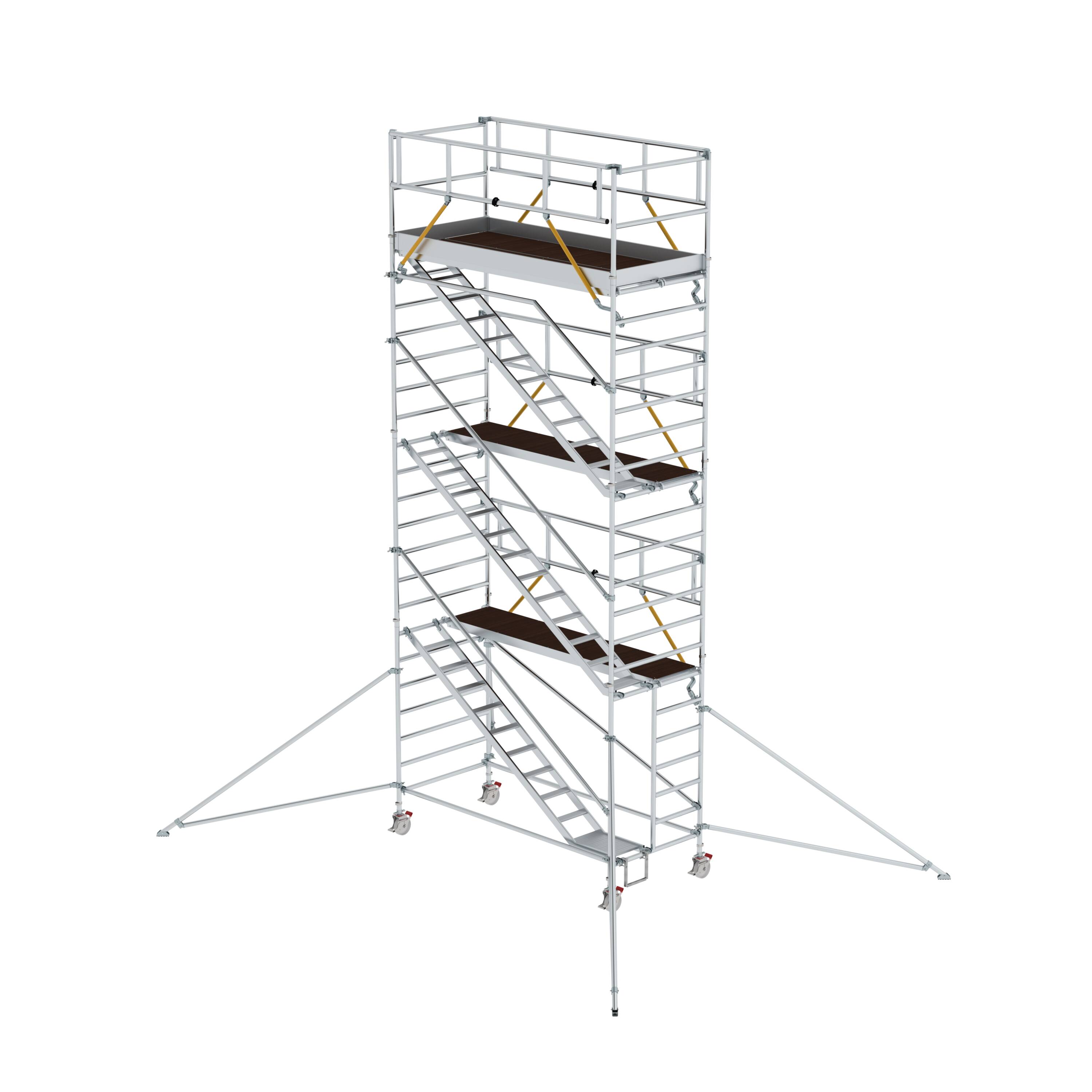 MUNK Rollgerüst SG 1,35 x 3,0 m mit Schrägaufstiegen & Ausleger  