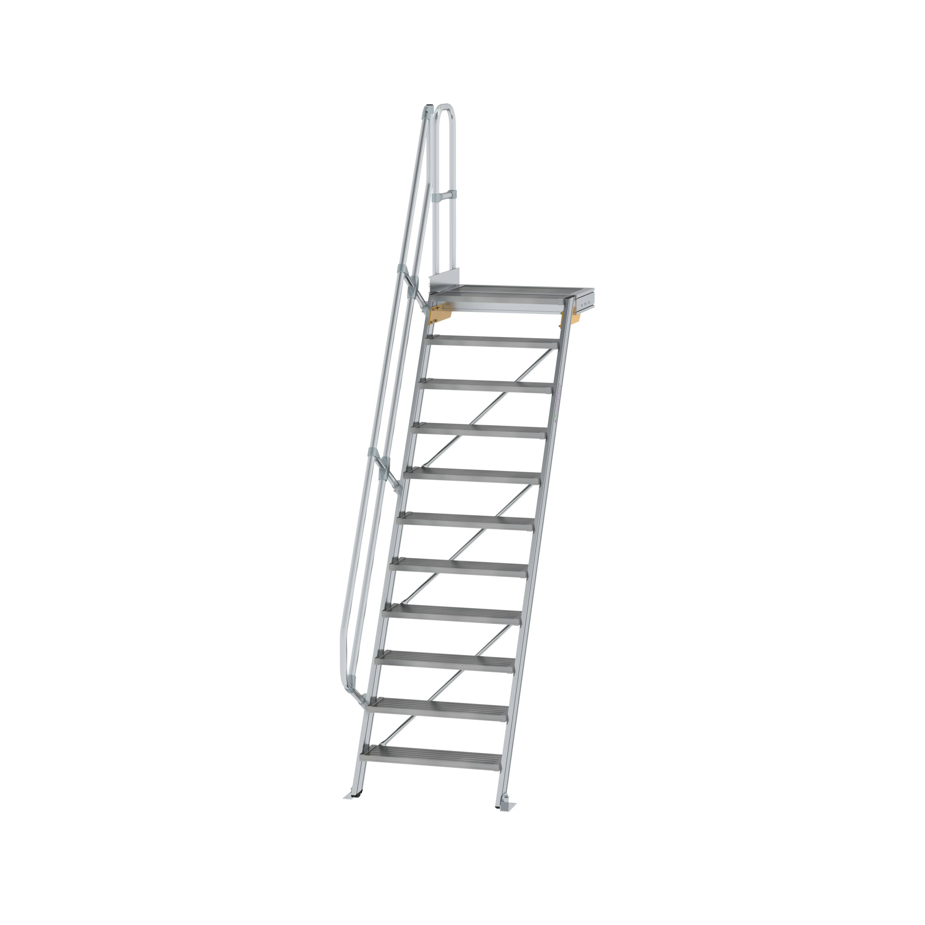 MUNK Treppe mit Plattform 60° Stufenbreite 800 mm  