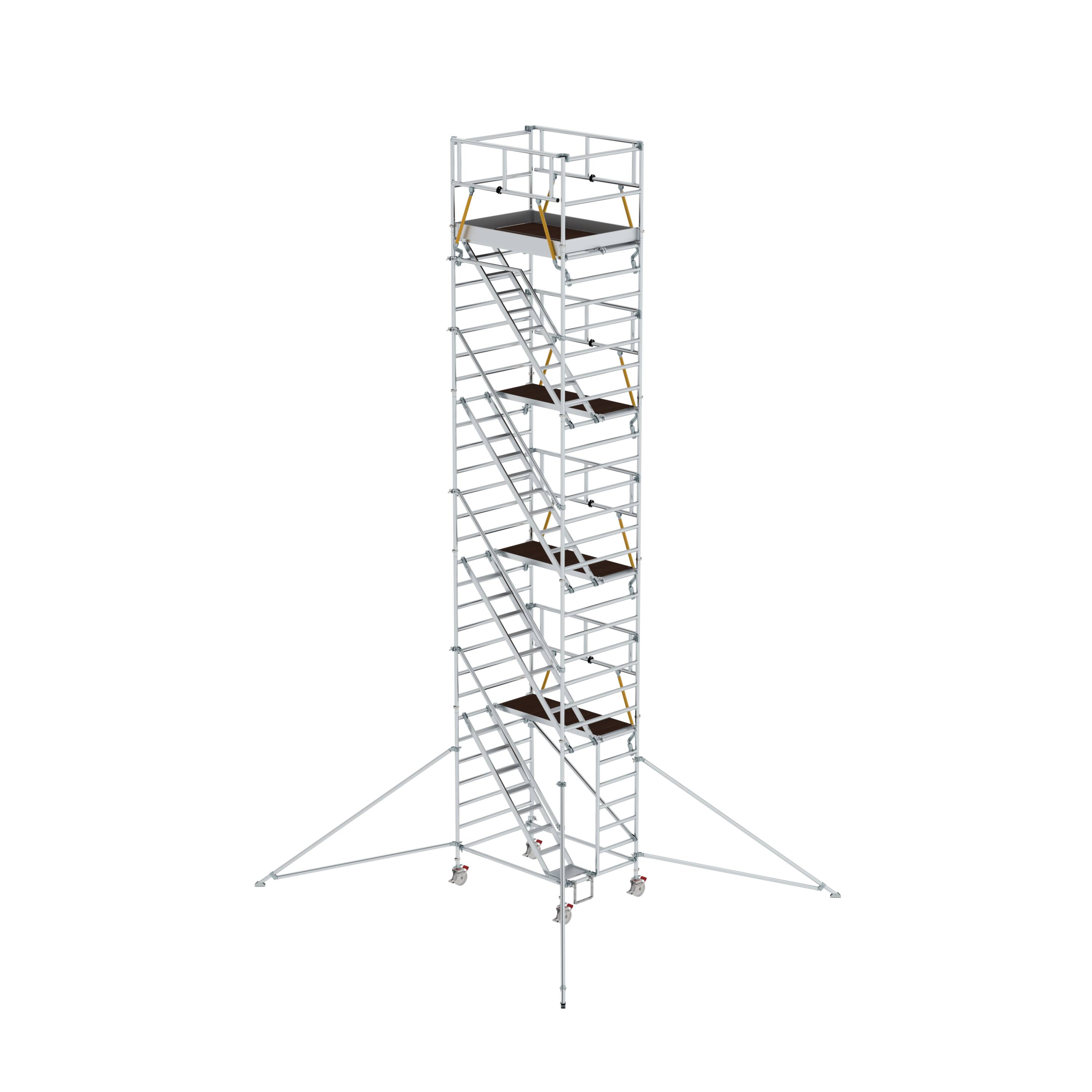 MUNK Rollgerüst SG 1,35 x 1,80 m mit Schrägaufstiegen & Ausleger  