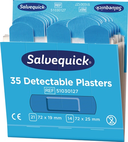 Pflasterstrips Salvequick detectable 6 Nachfüllpack je 35 St.