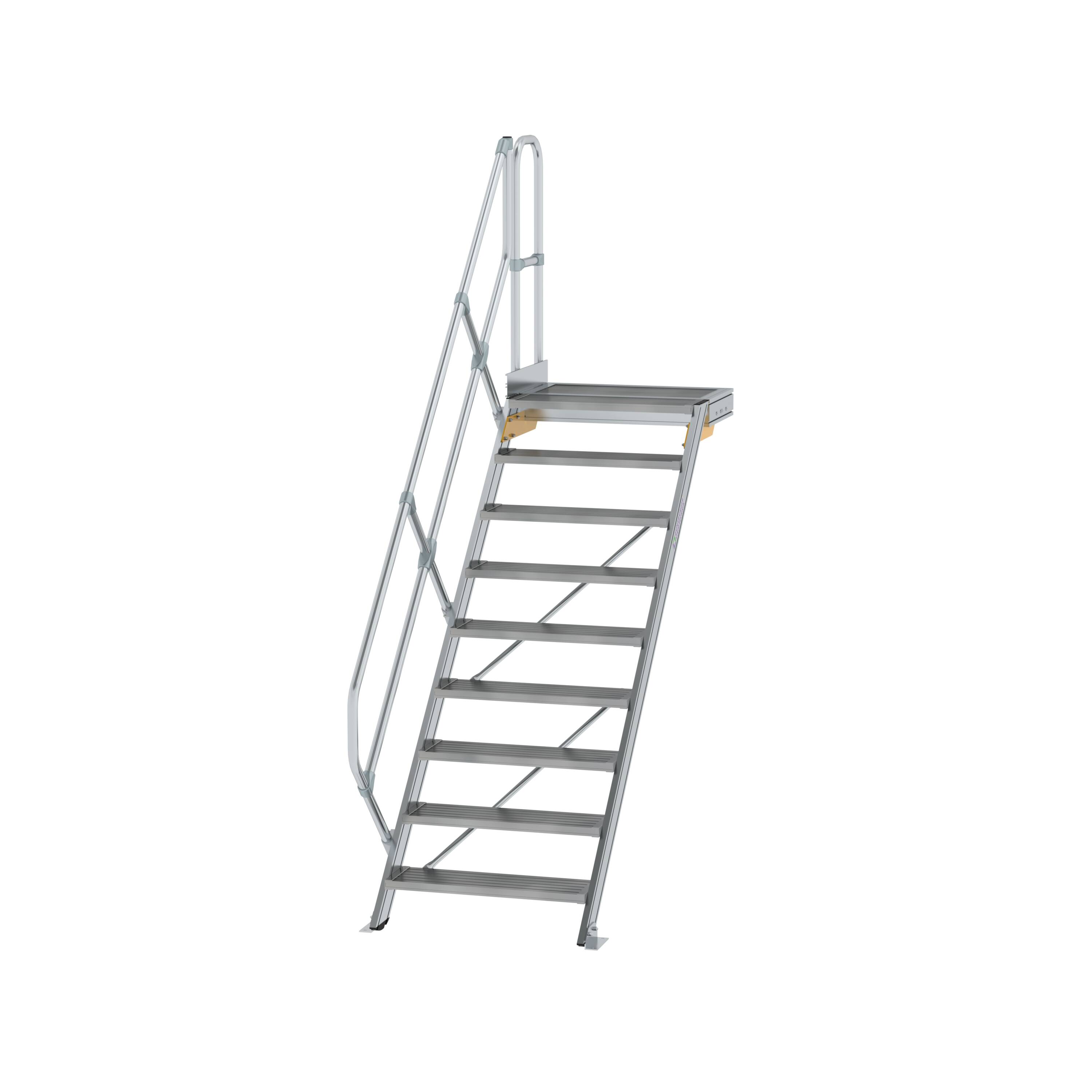 MUNK Treppe mit Plattform 45° Stufenbreite 800 mm  