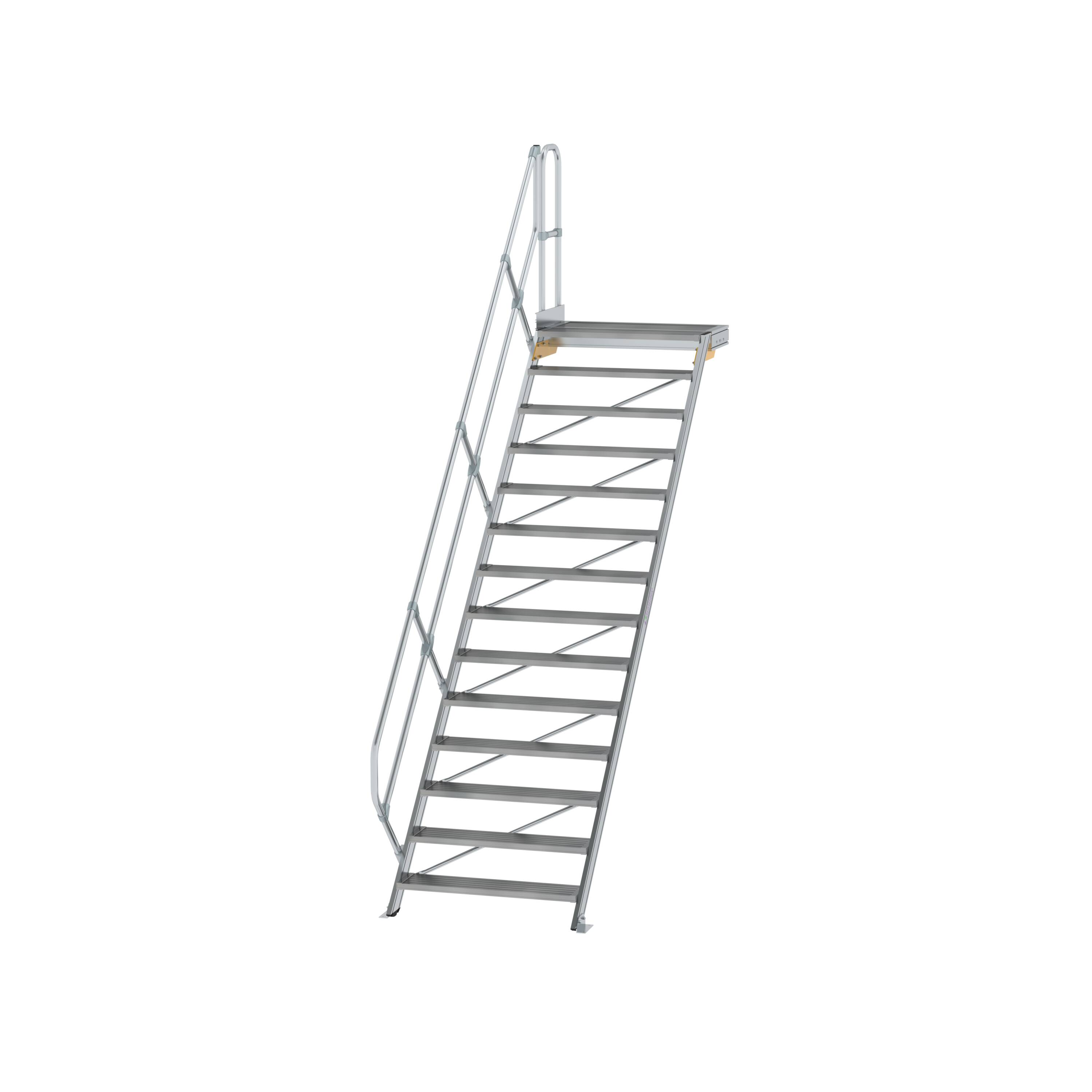 MUNK Treppe mit Plattform 45° Stufenbreite 1000 mm  