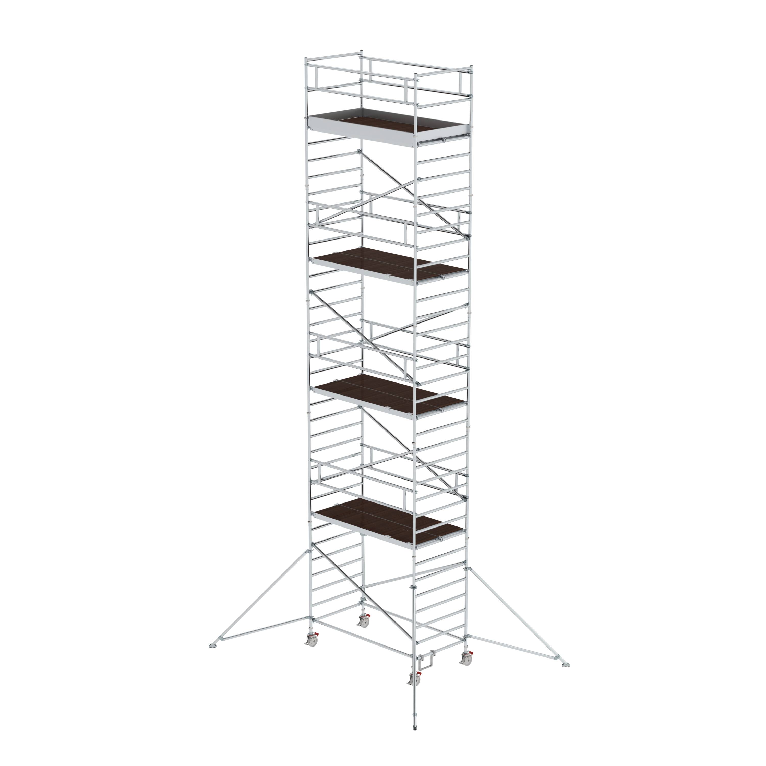 MUNK Rollgerüst 1,35 x 2,45 m mit Ausleger & Doppel-Plattform  