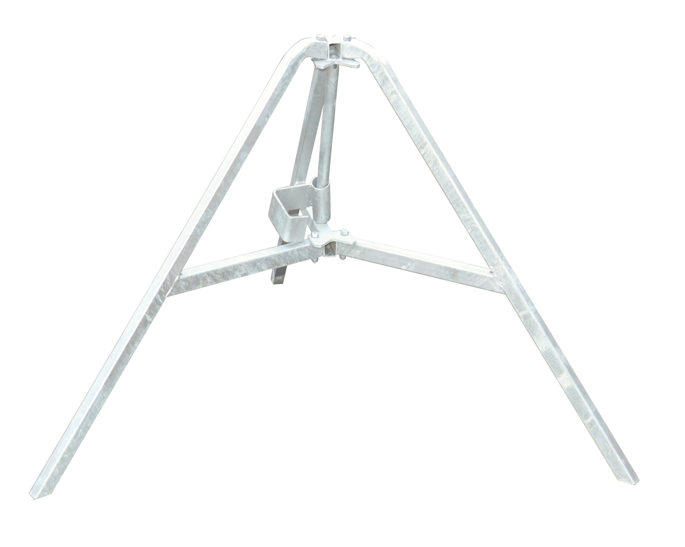 Dreifußständer aus Vierkant-Rohr, verzinkt  