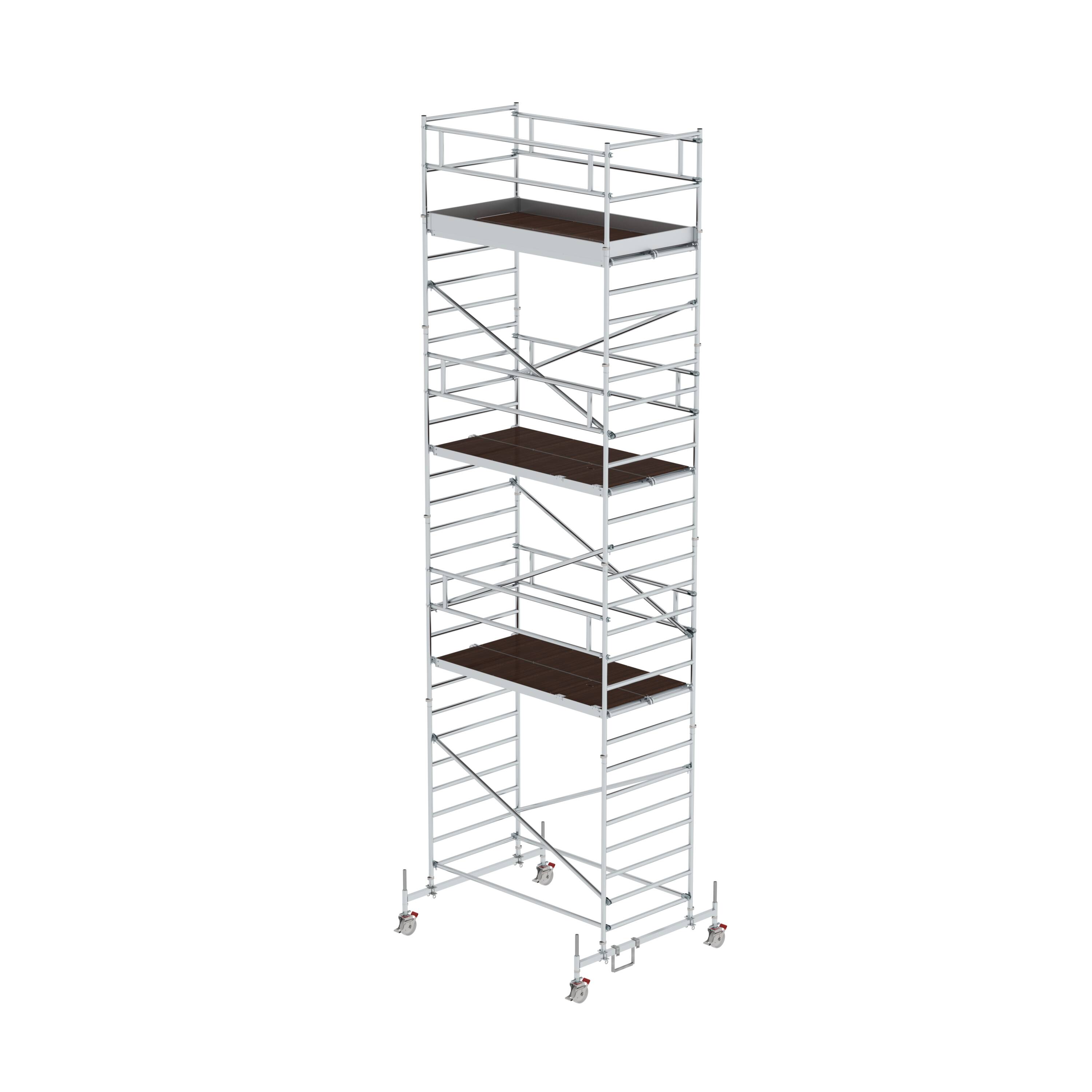 MUNK Rollgerüst 1,35 x 2,45 m mit Fahrbalken & Doppel-Plattform  
