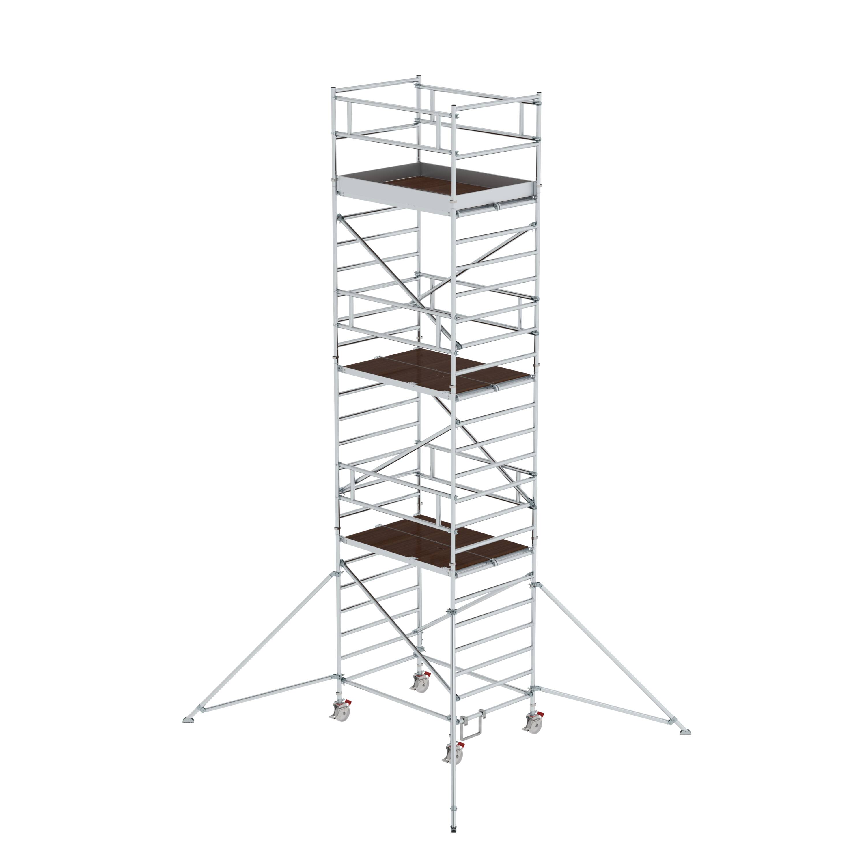 MUNK Rollgerüst 1,35 x 1,80 m mit Ausleger & Doppel-Plattform  