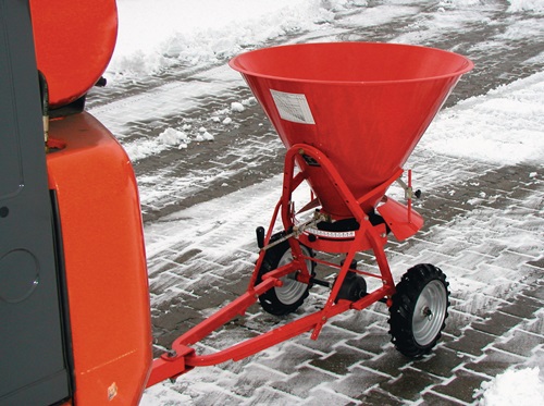 Streugutwagen 105l Metall rot, RAL 3000 Bereifung VG mit Streumengenregler 1-6 m