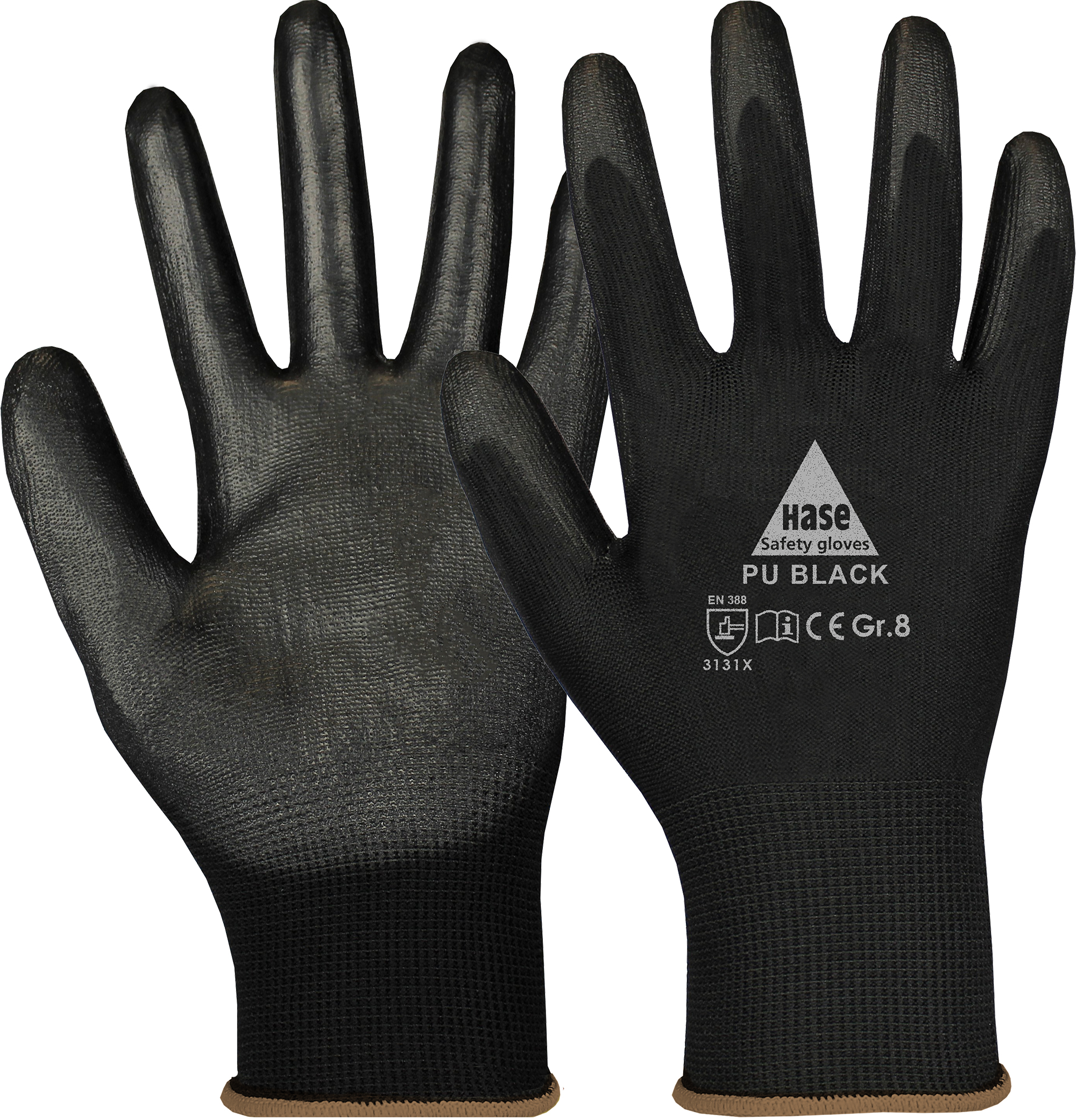 HASE Montagehandschuh "PU Black" Nr. 509560, VPE: 10 PA