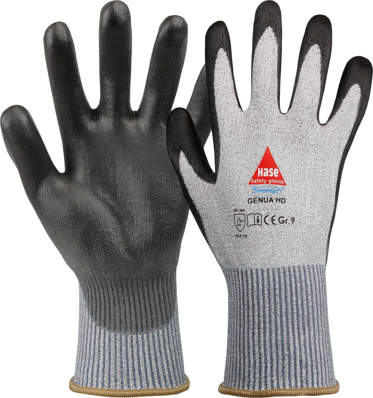 HASE Schnittschutzhandschuh "Genua HD Grey" Nr. 508530G, VPE: 10 PA
