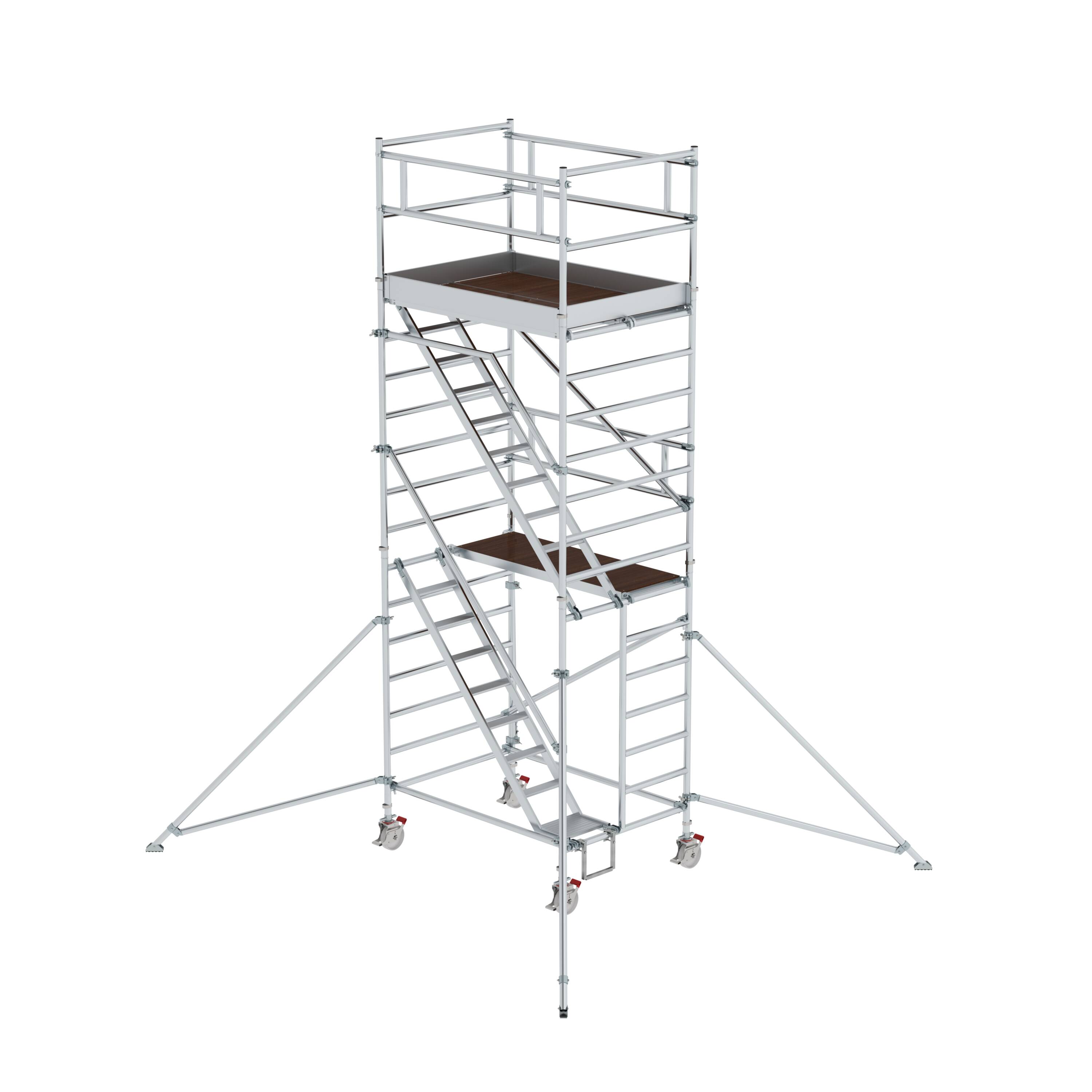 MUNK Rollgerüst 1,35 x 1,80 m mit Schrägaufstiegen & Ausleger  