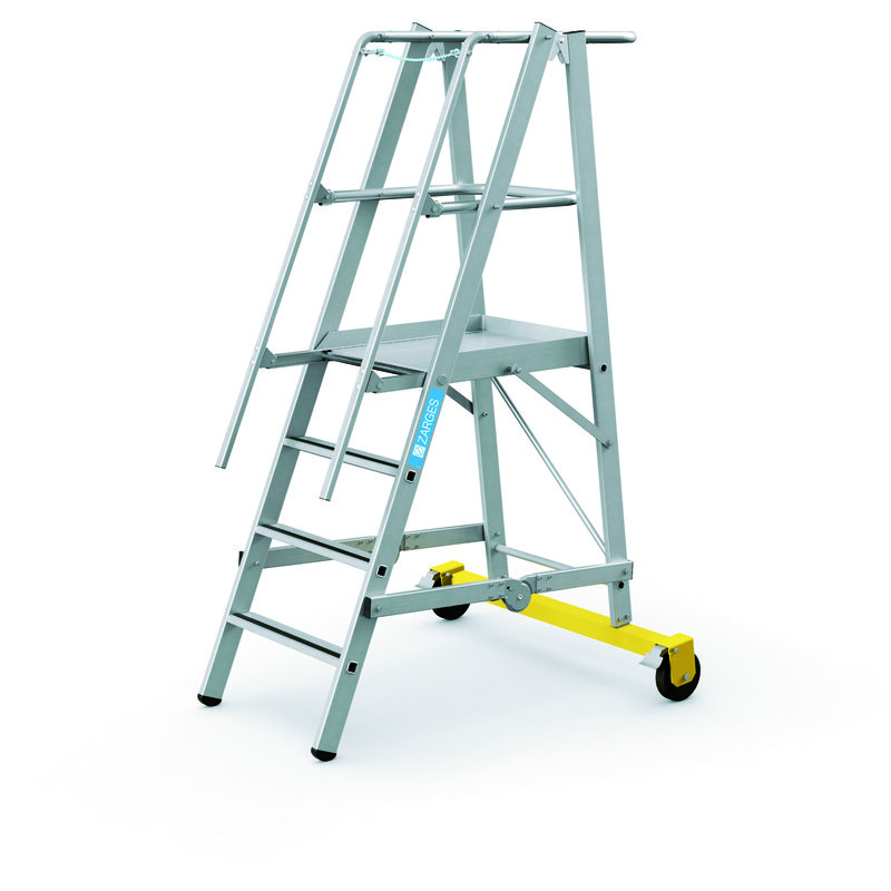 ZARGES ZAP Safemaster Plus S Gebördelte Plattformleiter, fahrbar