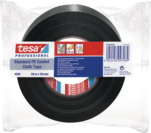 Gewebeband tesaband® Stand.4688 schwarzL.50m B.50mm Rl.