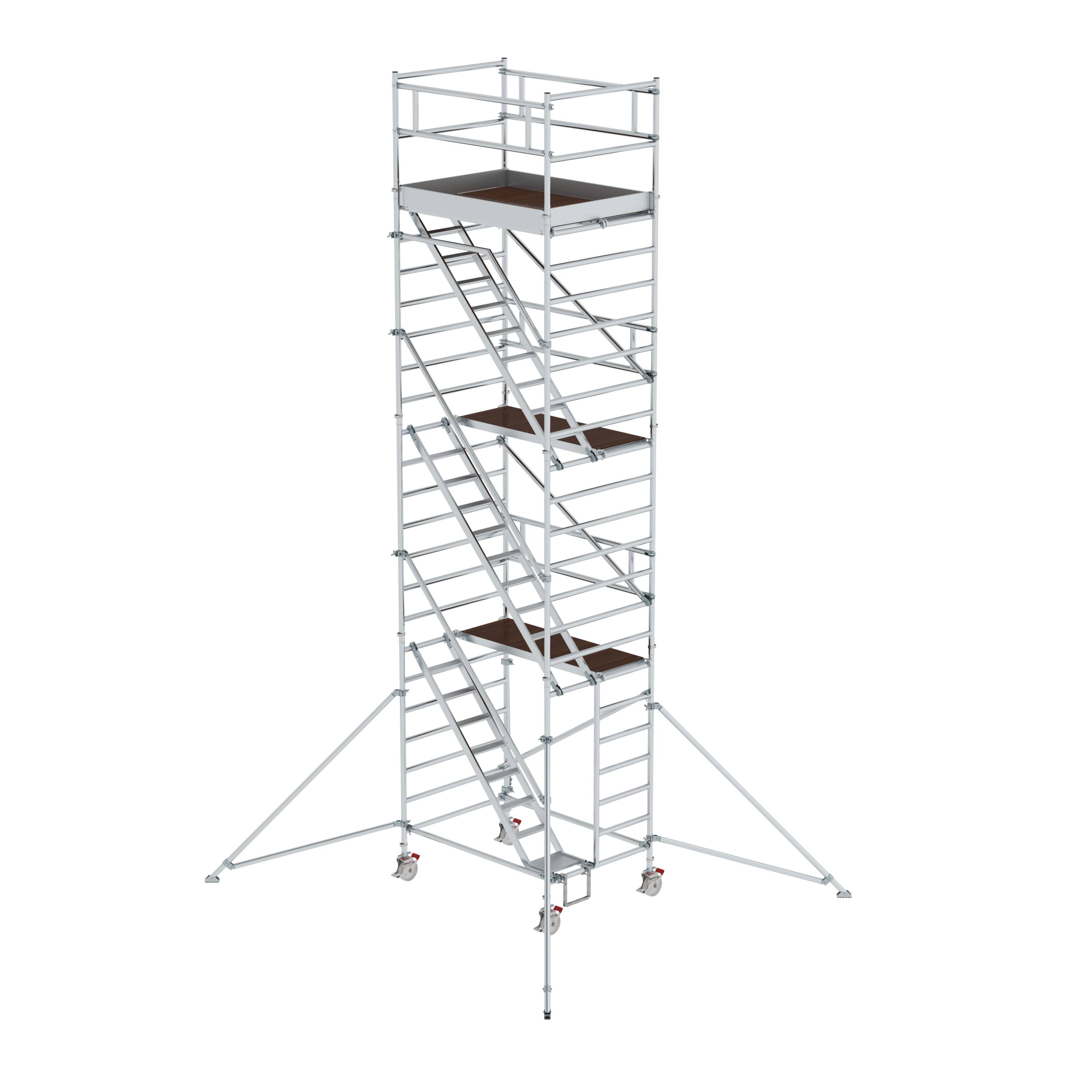 MUNK Rollgerüst 1,35 x 1,80 m mit Schrägaufstiegen & Ausleger  