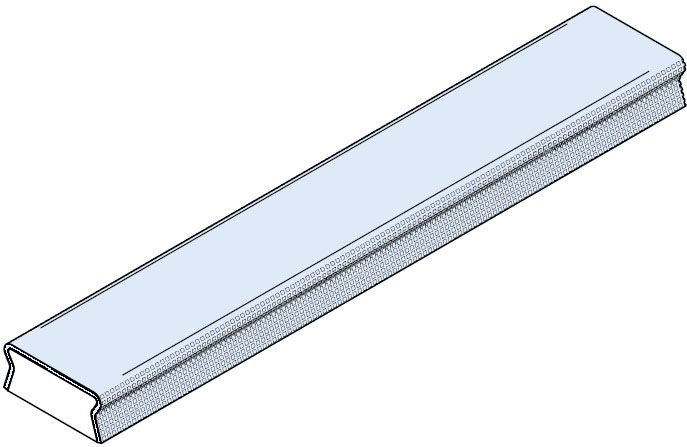 Trapezblechbefestigungsschiene SV HTU-S 60/25/2,5-Länge 300 cm mit Schaum-