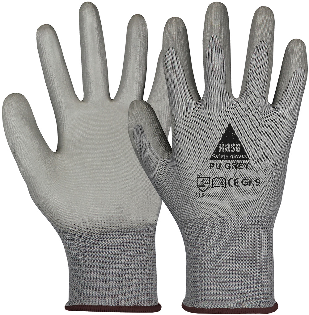 HASE Montagehandschuh "PU Grey" Nr. 509540, VPE: 10 PA