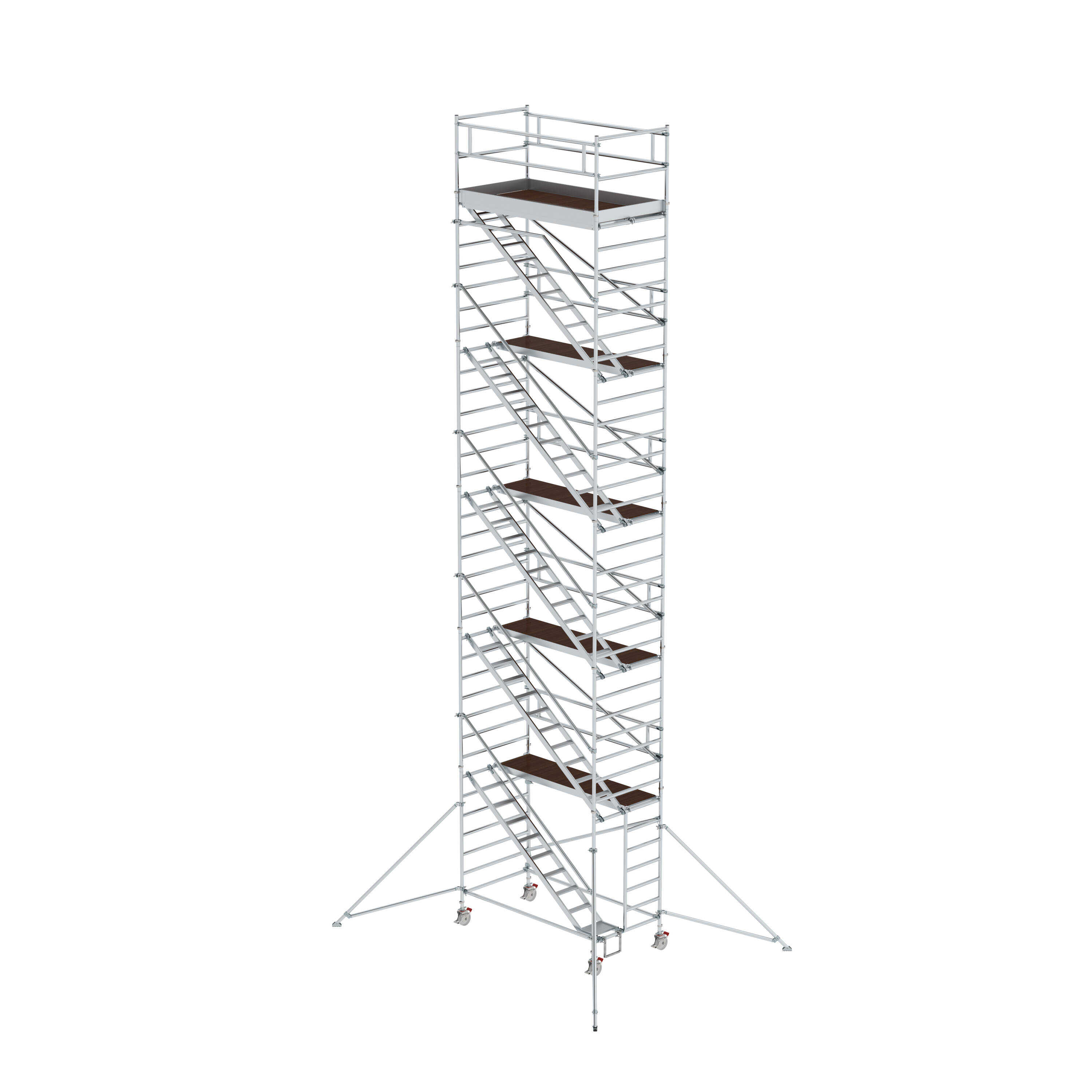 MUNK Rollgerüst 1,35 x 2,45 m mit Schrägaufstiegen & Ausleger  