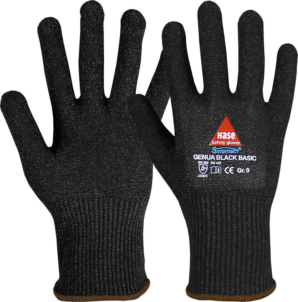HASE Schnittschutzhandschuh "Genua Black Basic" Nr. 508506, VPE: 10 PA