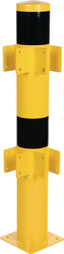 Eckpfosten 90° H1200xØ159mm STA gelb/schwarz für den Außenbereich