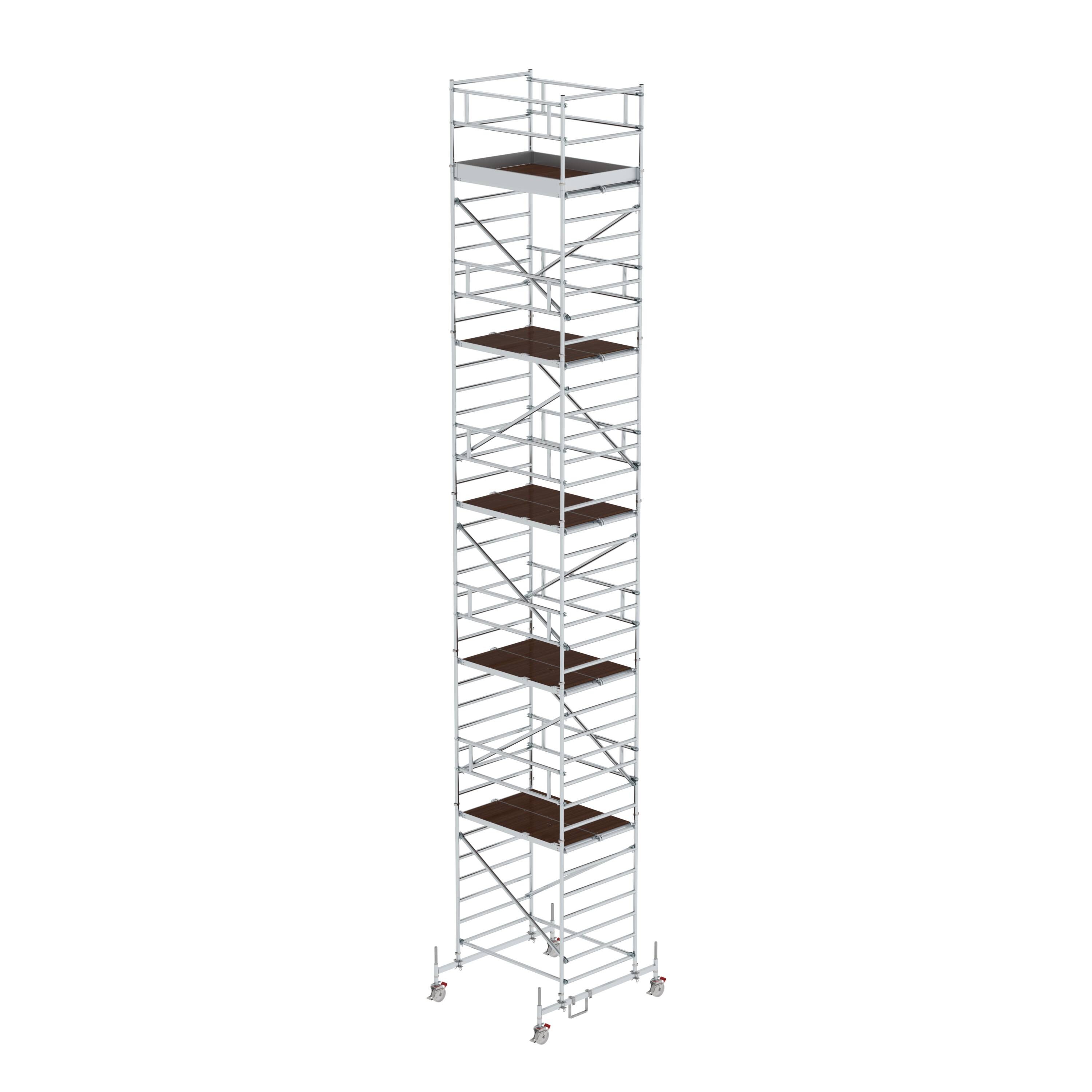 MUNK Rollgerüst 1,35 x 1,80 m mit Fahrbalken & Doppel-Plattform  