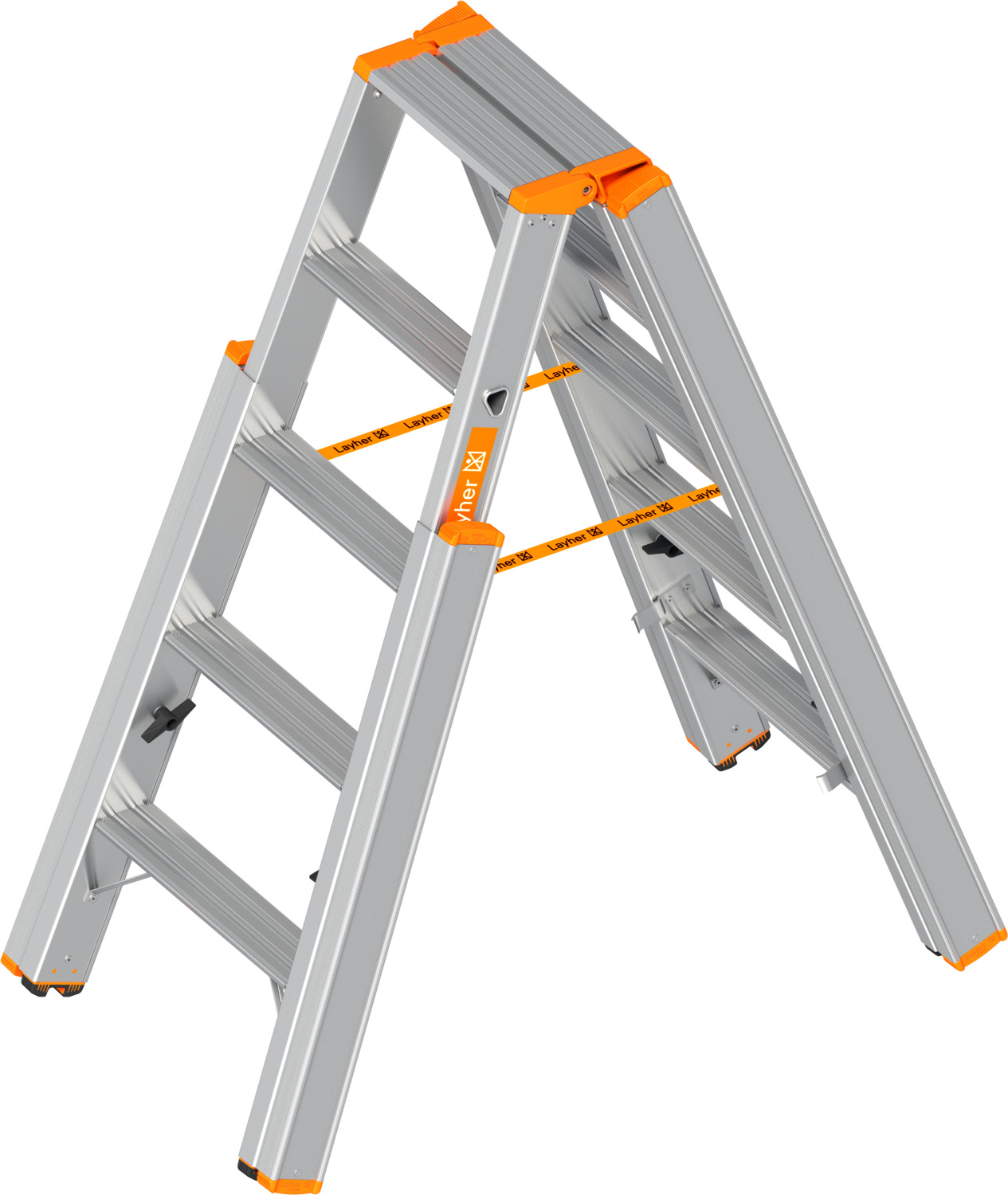 Layher Treppenstehleiter mit Stufen TOPIC 1062  