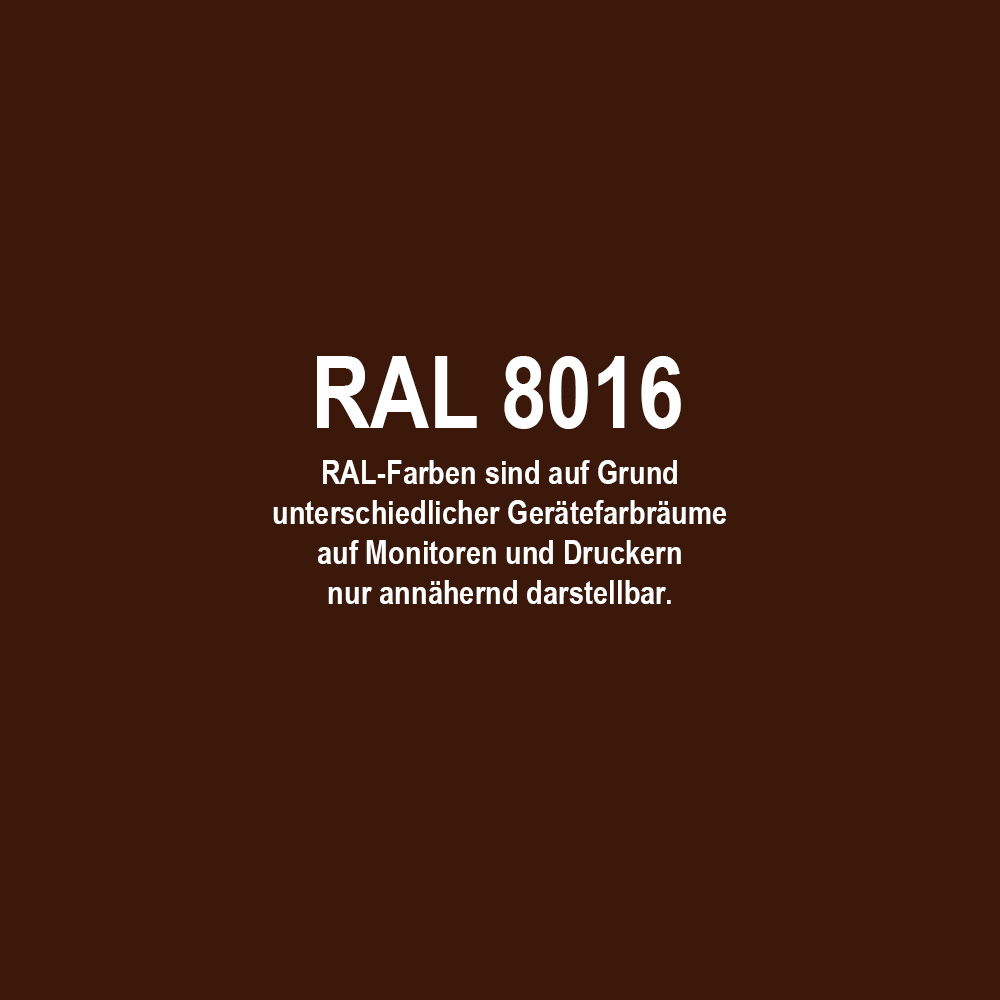 Alu-Tafelblech 25my ähn. 8016 Mahagonibr 1,0x1250x2500 RSL eins. Schutzfolie