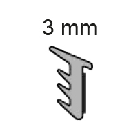 Dichtungsprofil EPDM selbstklebend, 3 mm # 300651