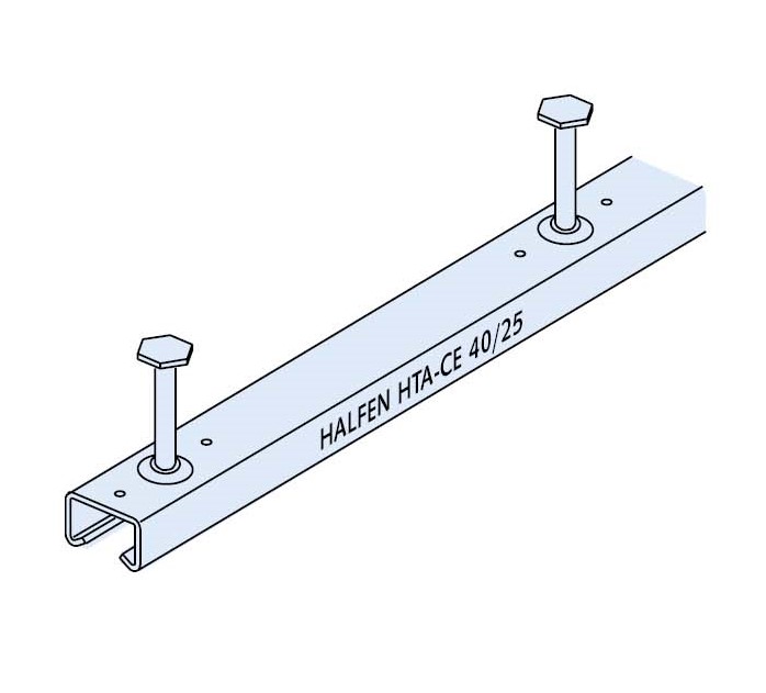Halfen Ankerschiene feuerverzinkt CE HTA-CE 40/25-FV-3030mm-KF