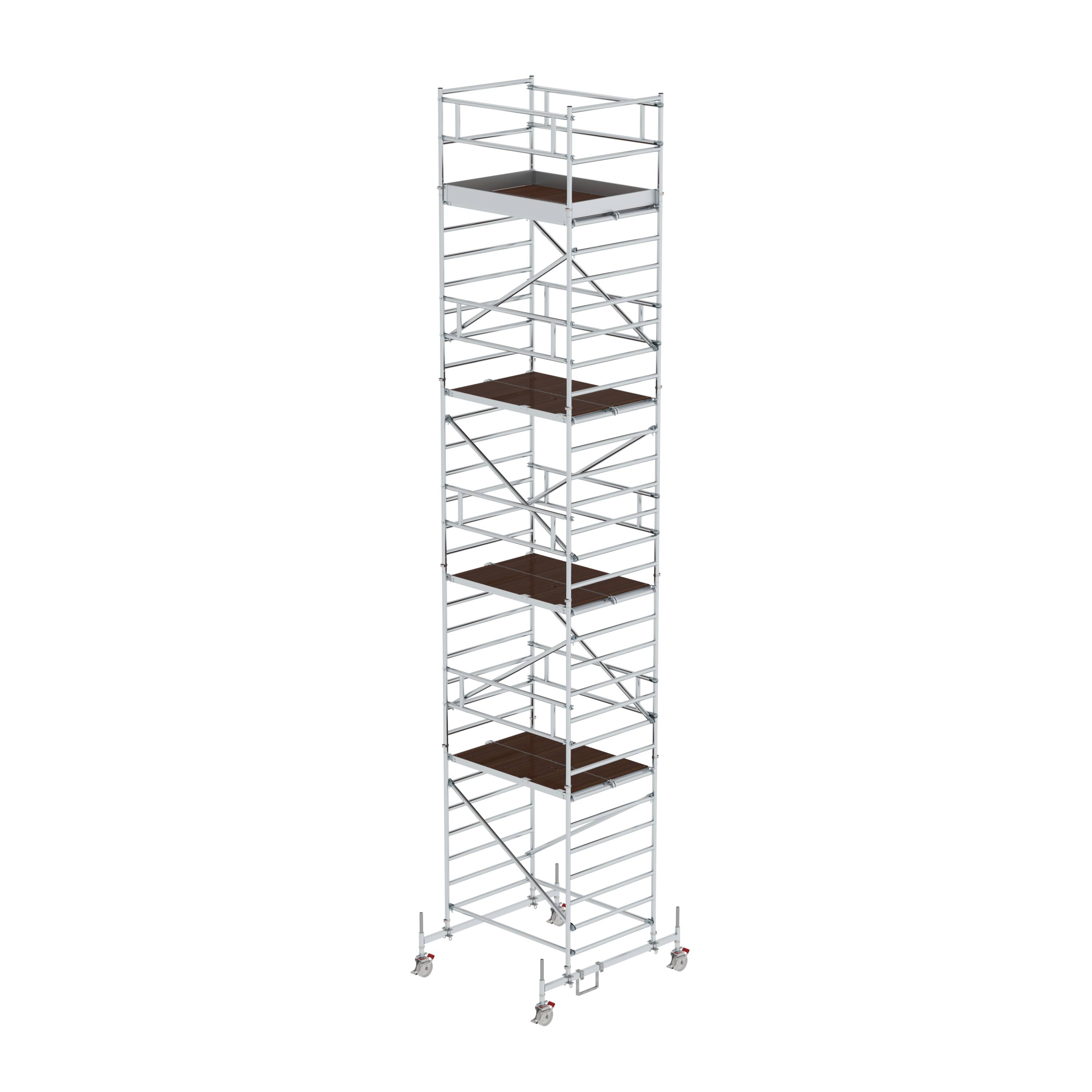 MUNK Rollgerüst 1,35 x 1,80 m mit Fahrbalken & Doppel-Plattform  