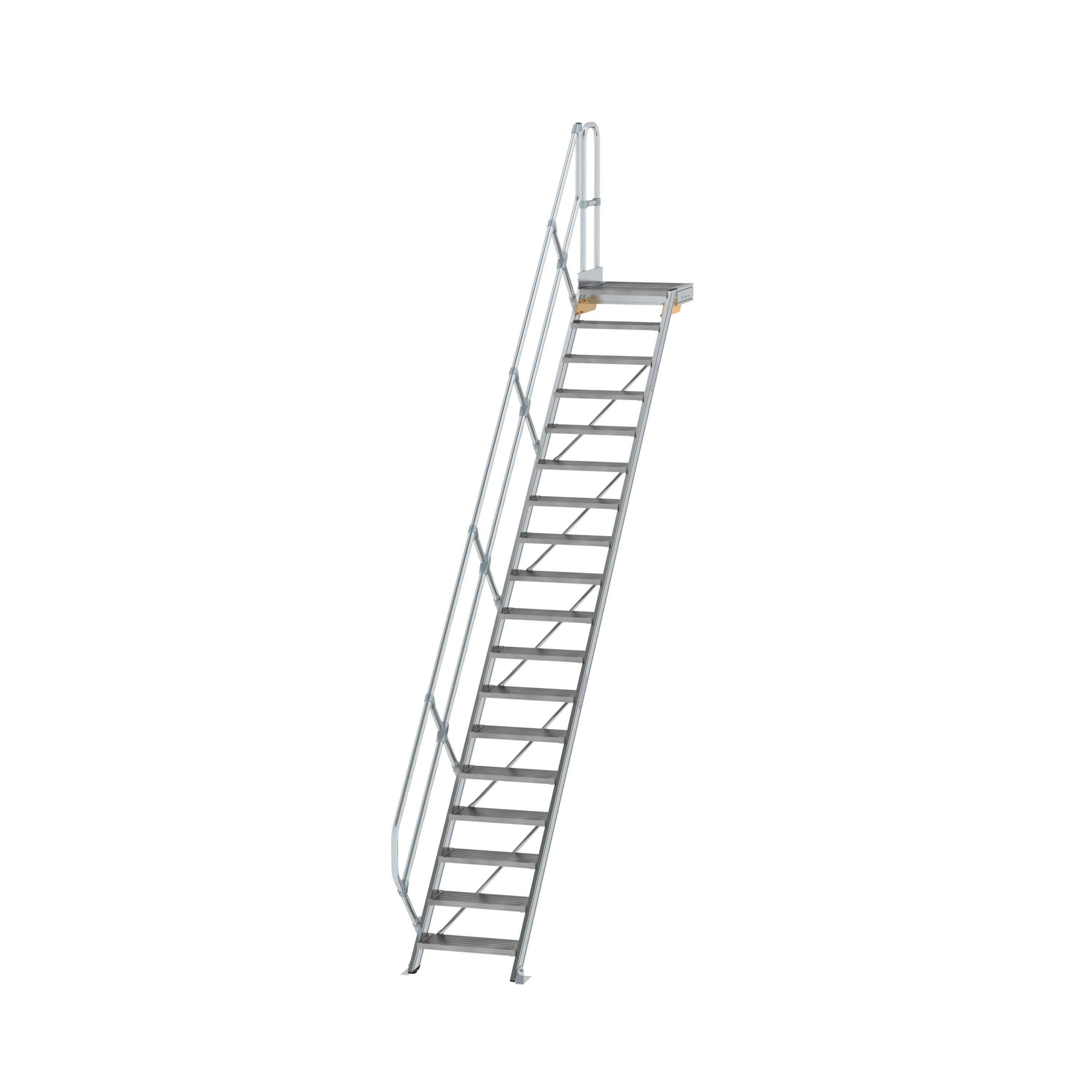 MUNK Treppe mit Plattform 45° Stufenbreite 600 mm  