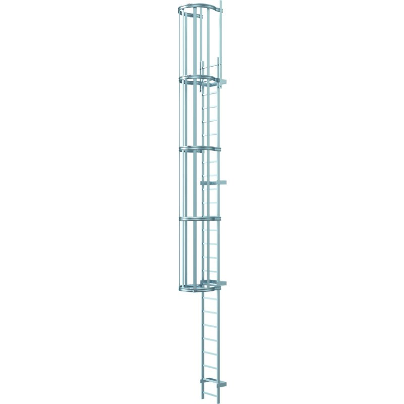ZARGES Leichtmetall-Steigleiter Aluminium natur  