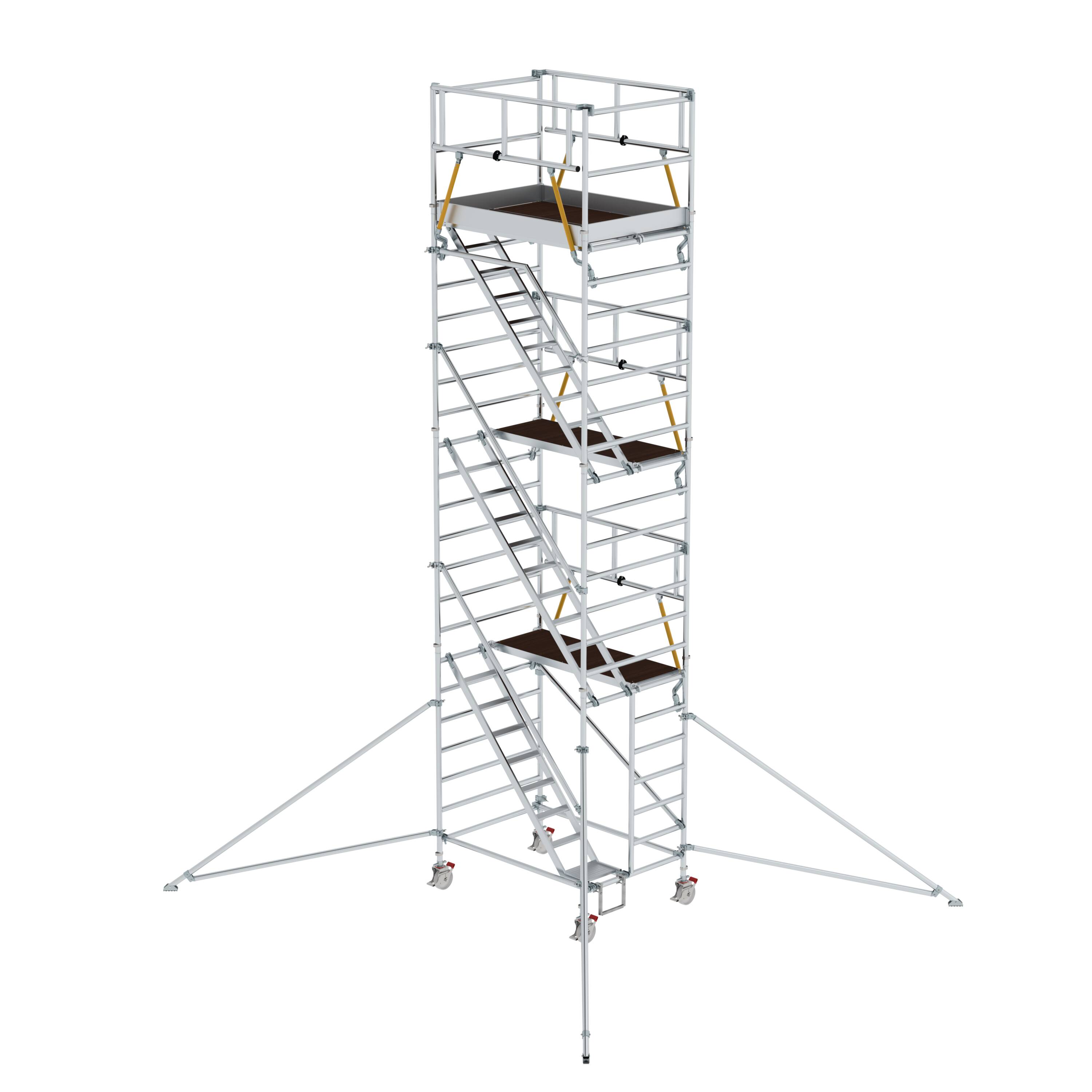 MUNK Rollgerüst SG 1,35 x 1,80 m mit Schrägaufstiegen & Ausleger  