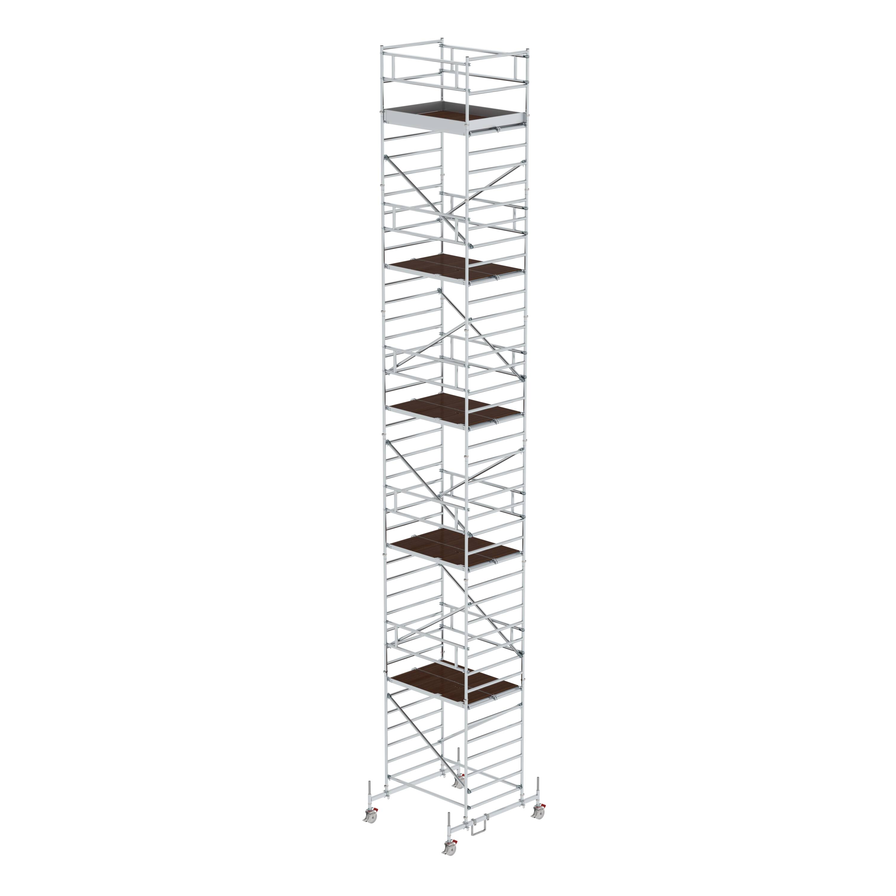 MUNK Rollgerüst 1,35 x 1,80 m mit Fahrbalken & Doppel-Plattform  