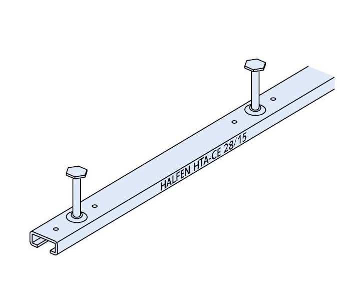 Halfen Ankerschiene Edelstahl CE HTA-CE 28/15-A4-100mm-KF-Ank.A4