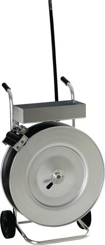 Bandabroller PP/PET-Umreifungsband verzinkt und fahrbar für Kern-D.406 mm